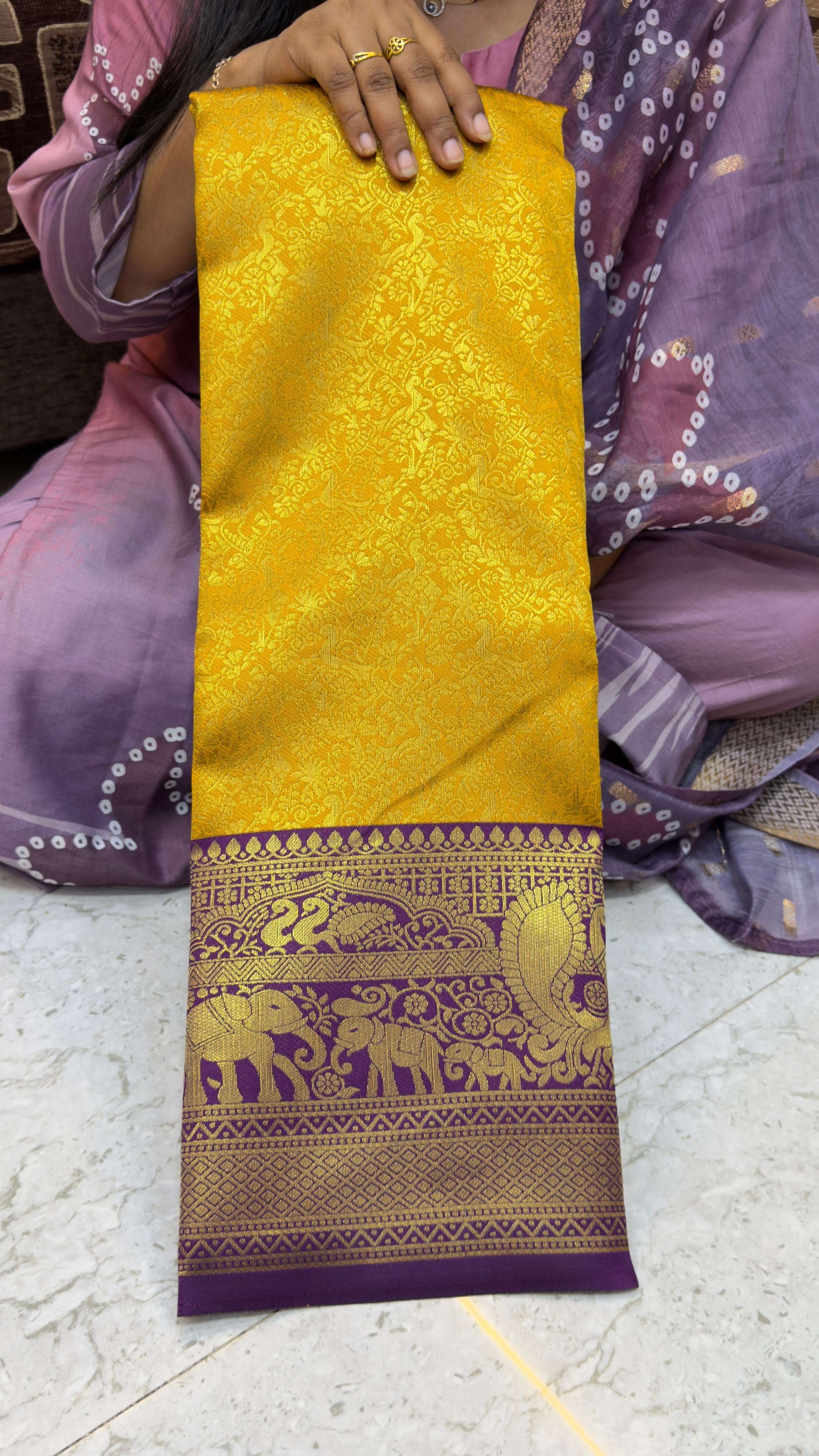 Korvai soft Meena Patti sarees