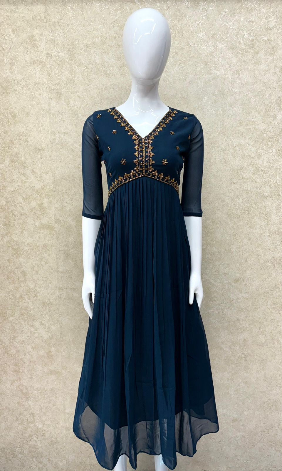 Georgette Alia cut frocks with maggam work