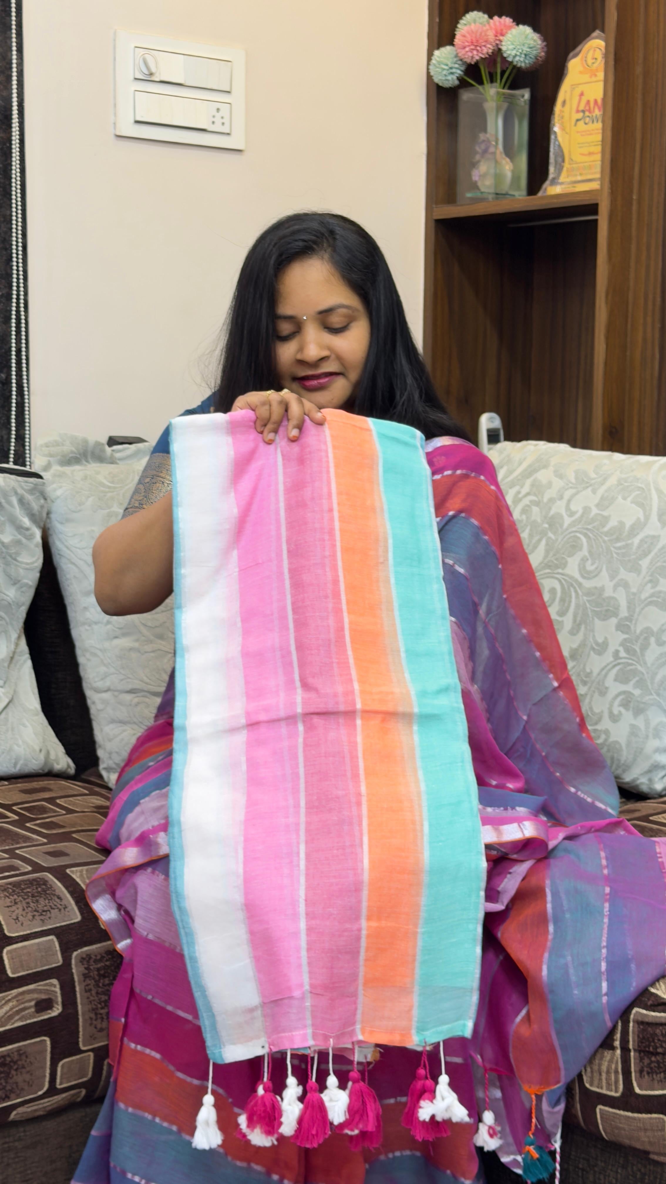 Mul cotton saree