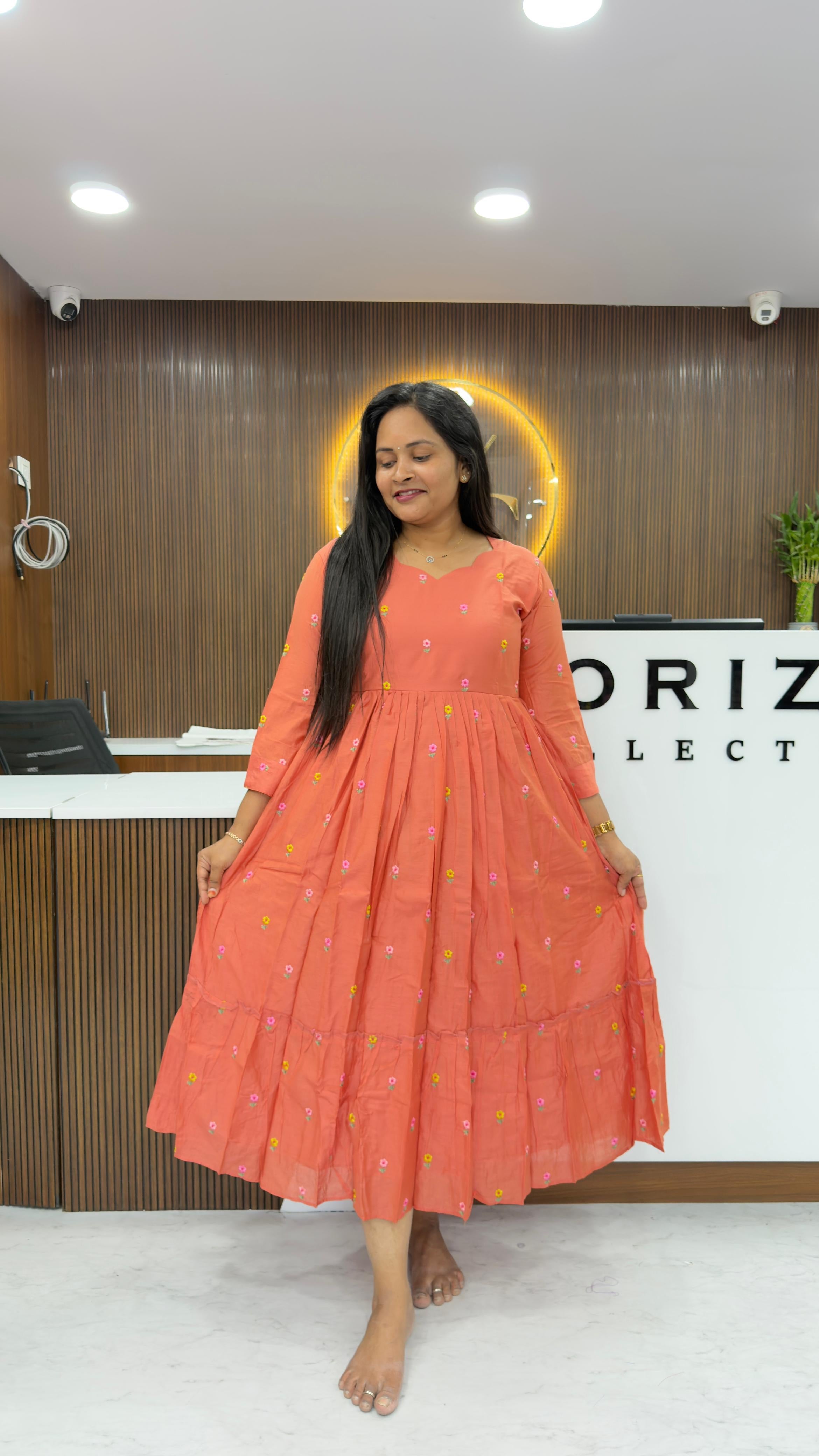 Mul Chanderi customised frocks