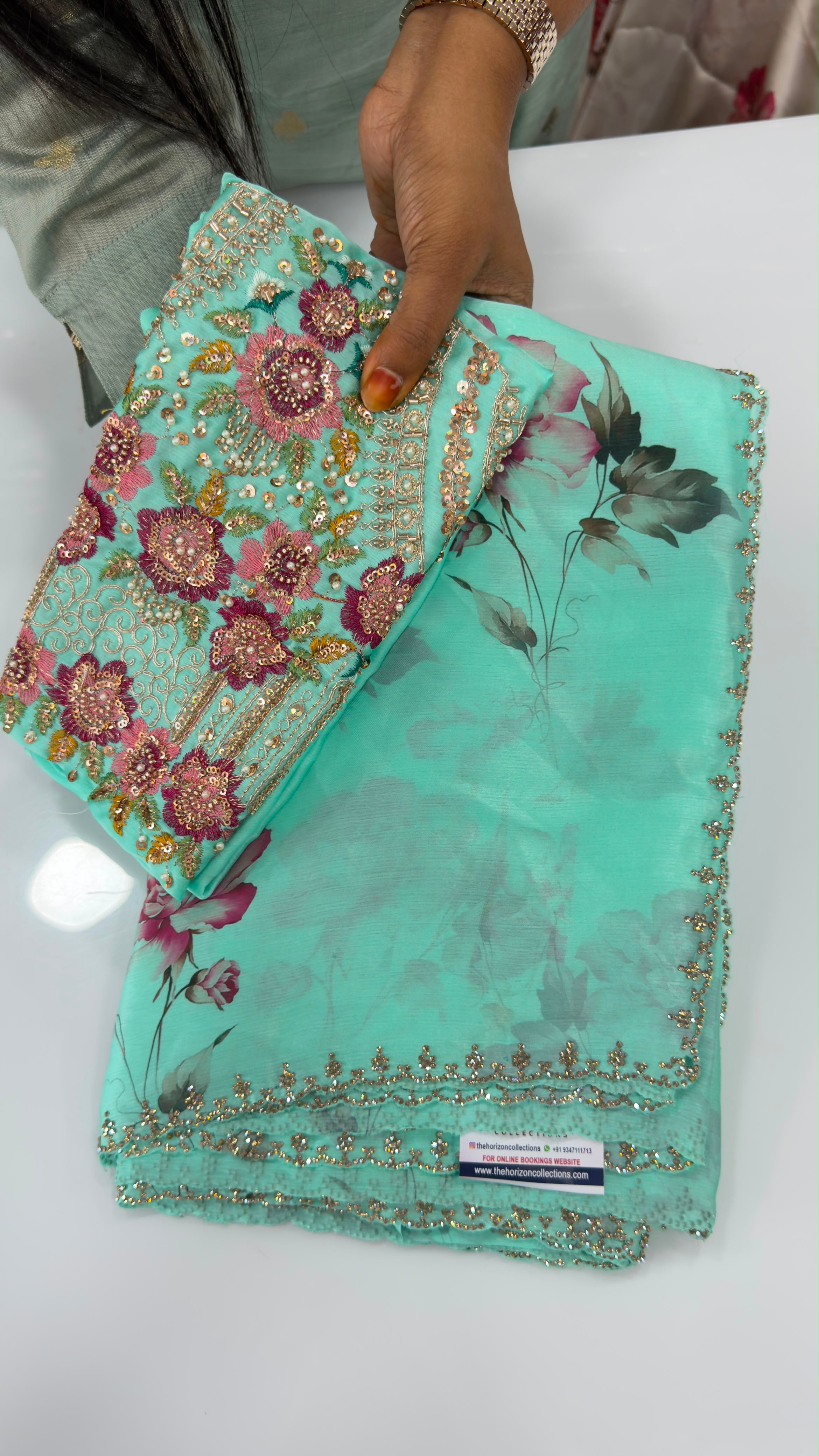 Floral light weight chiffon sarees