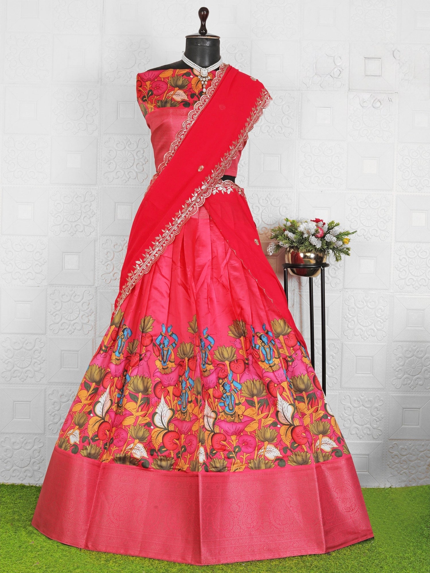 Kalamkari digital print lehengas