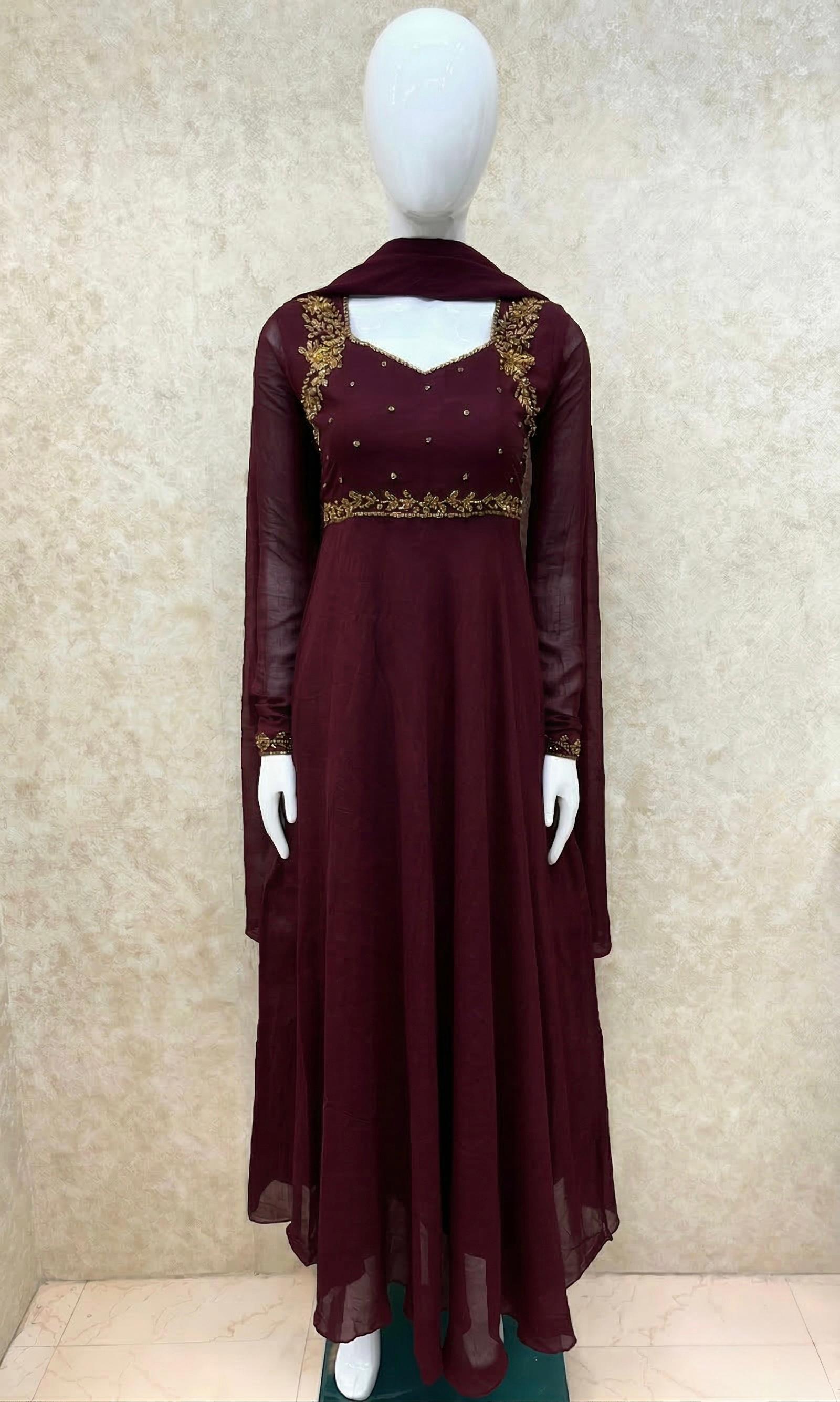 Georgette maggam anarakali
