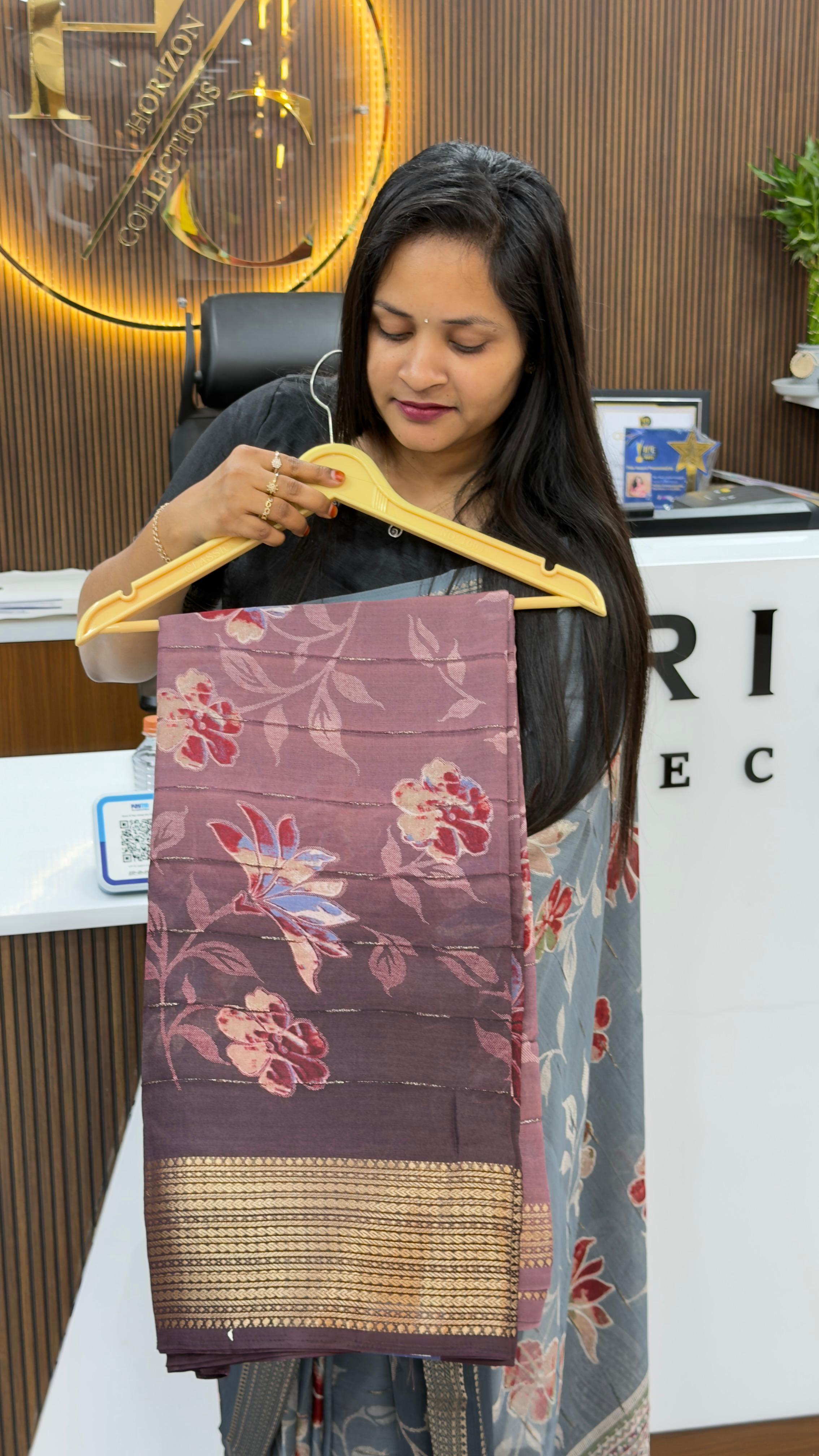 Floral Marshmallow sarees