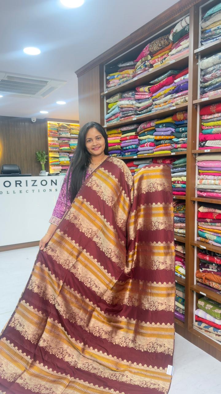 Banarasi stripes zari saree