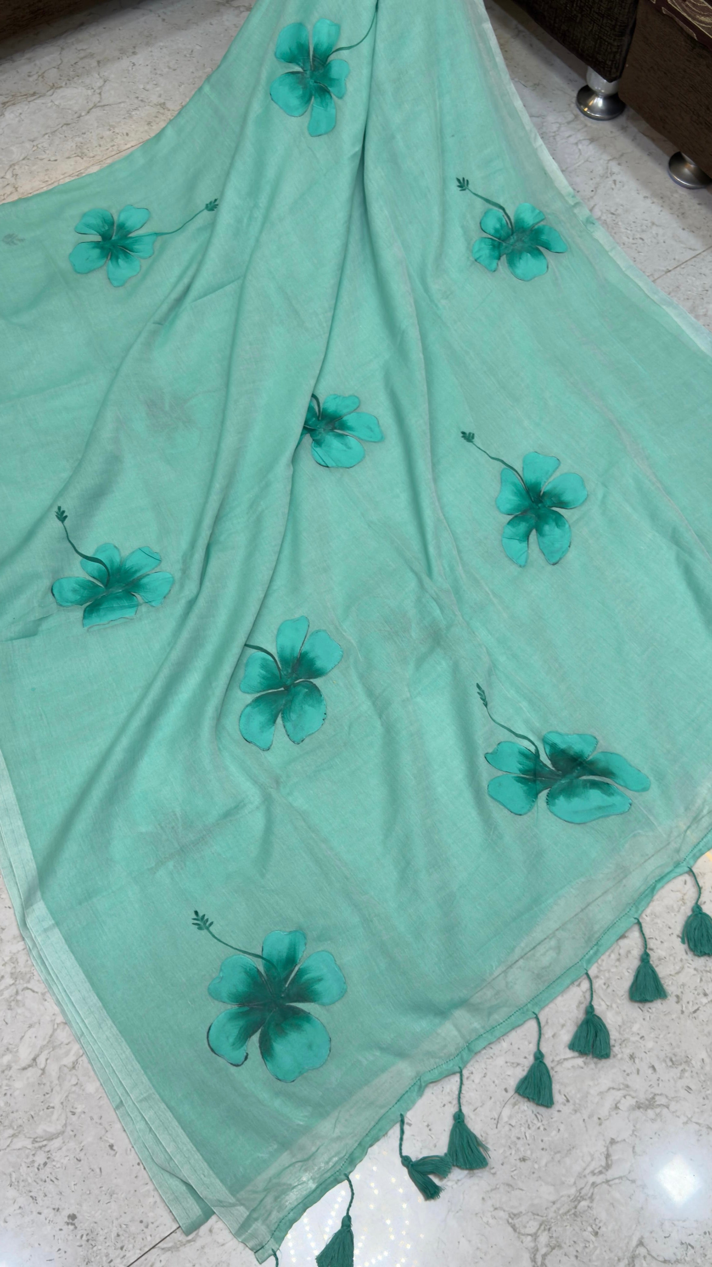 Hand Painted Mul cotton