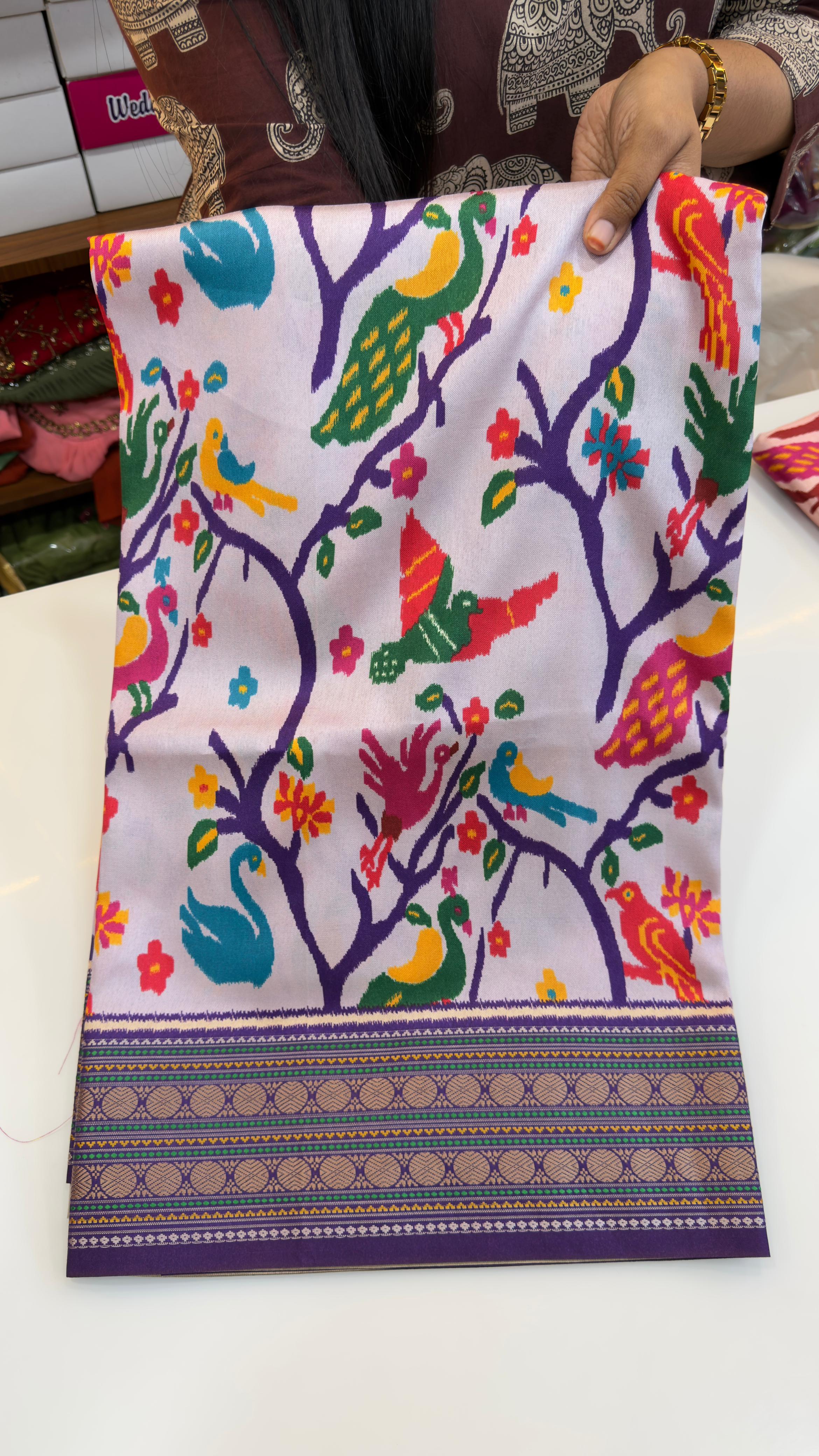 Pre booking 1 week dispatch time Fancy Tussar Ikkat Patola Sarees