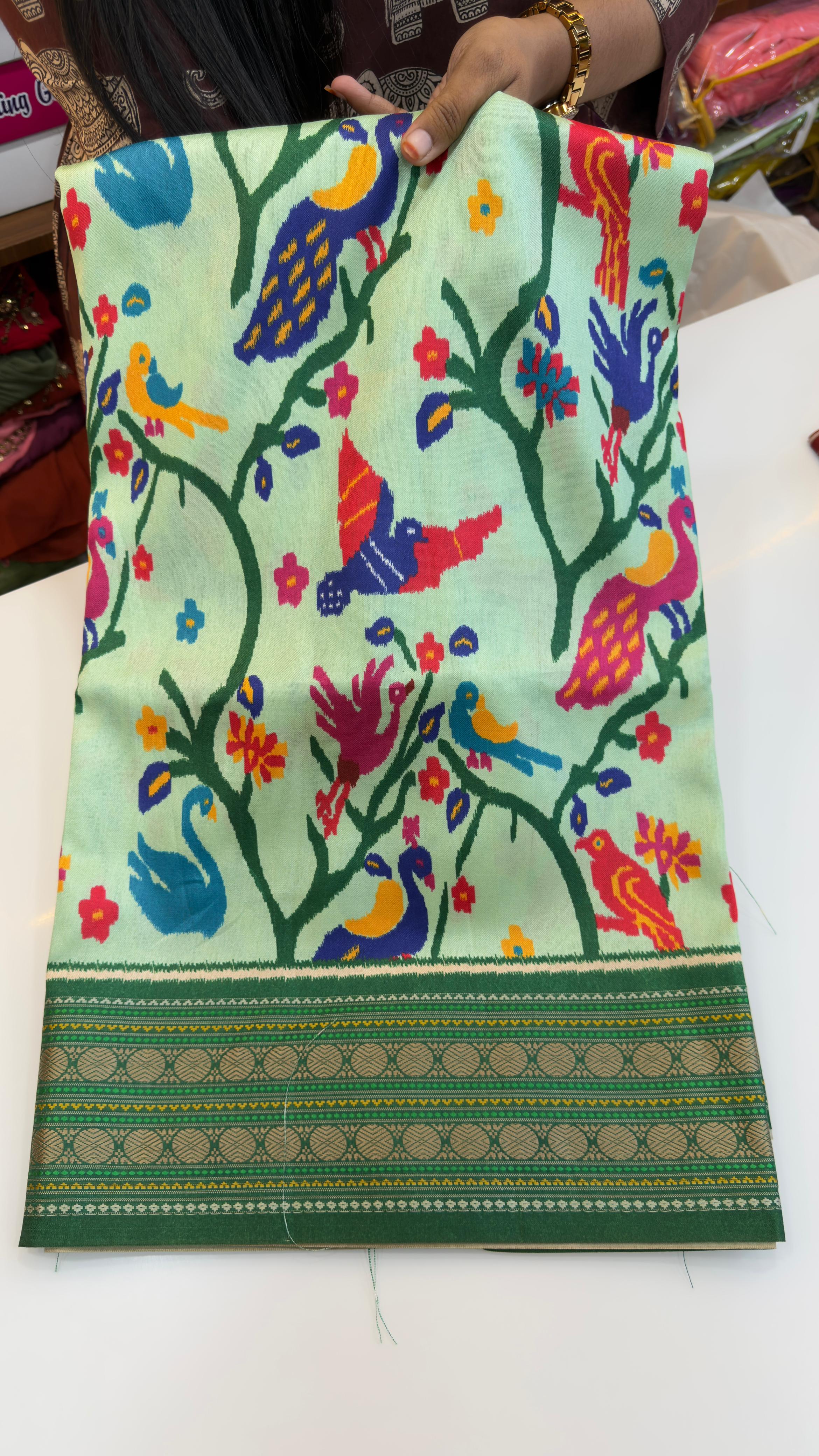 Pre booking 1 week dispatch time Fancy Tussar Ikkat Patola Sarees