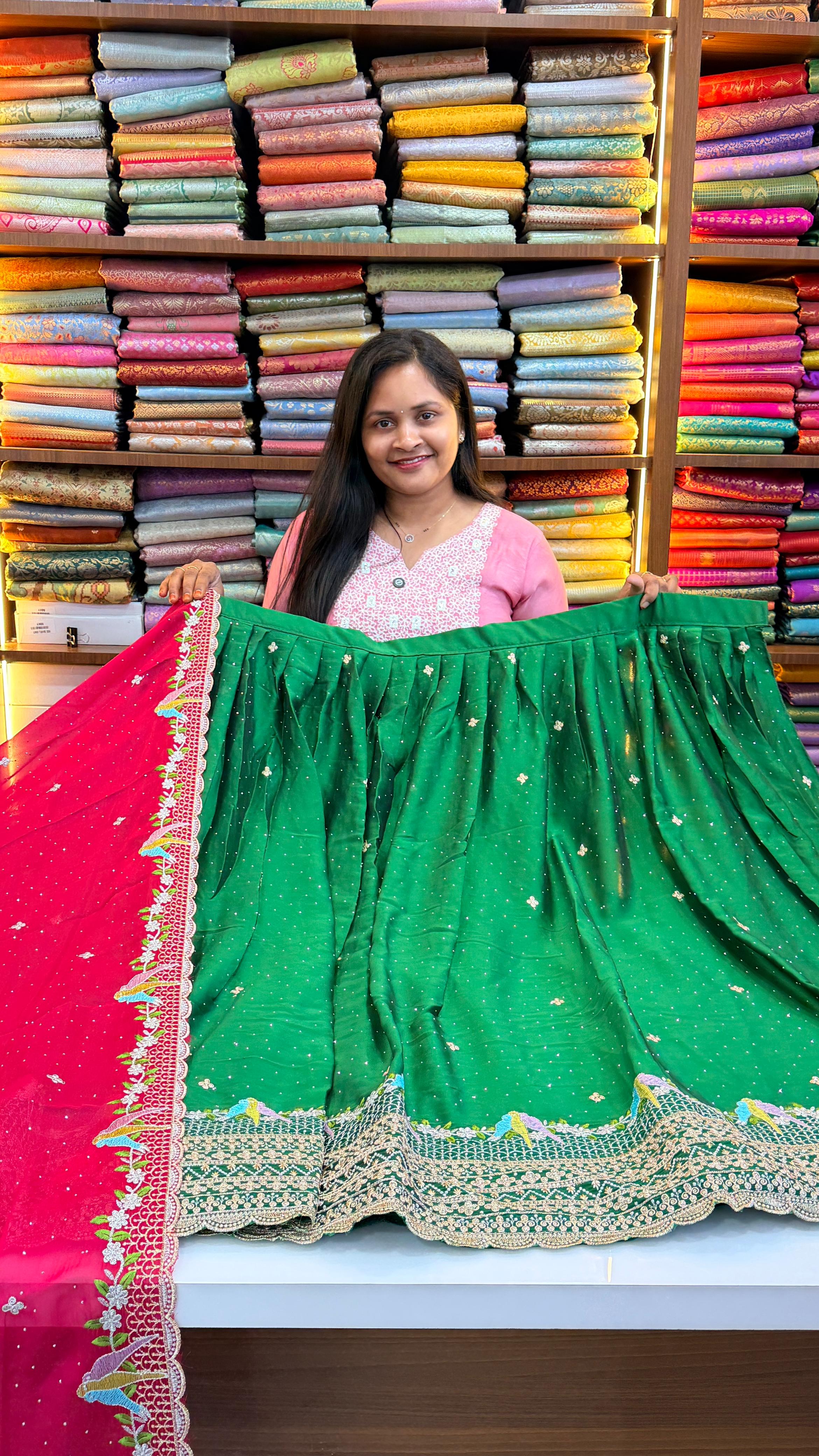 Vichitra Silk lehengas