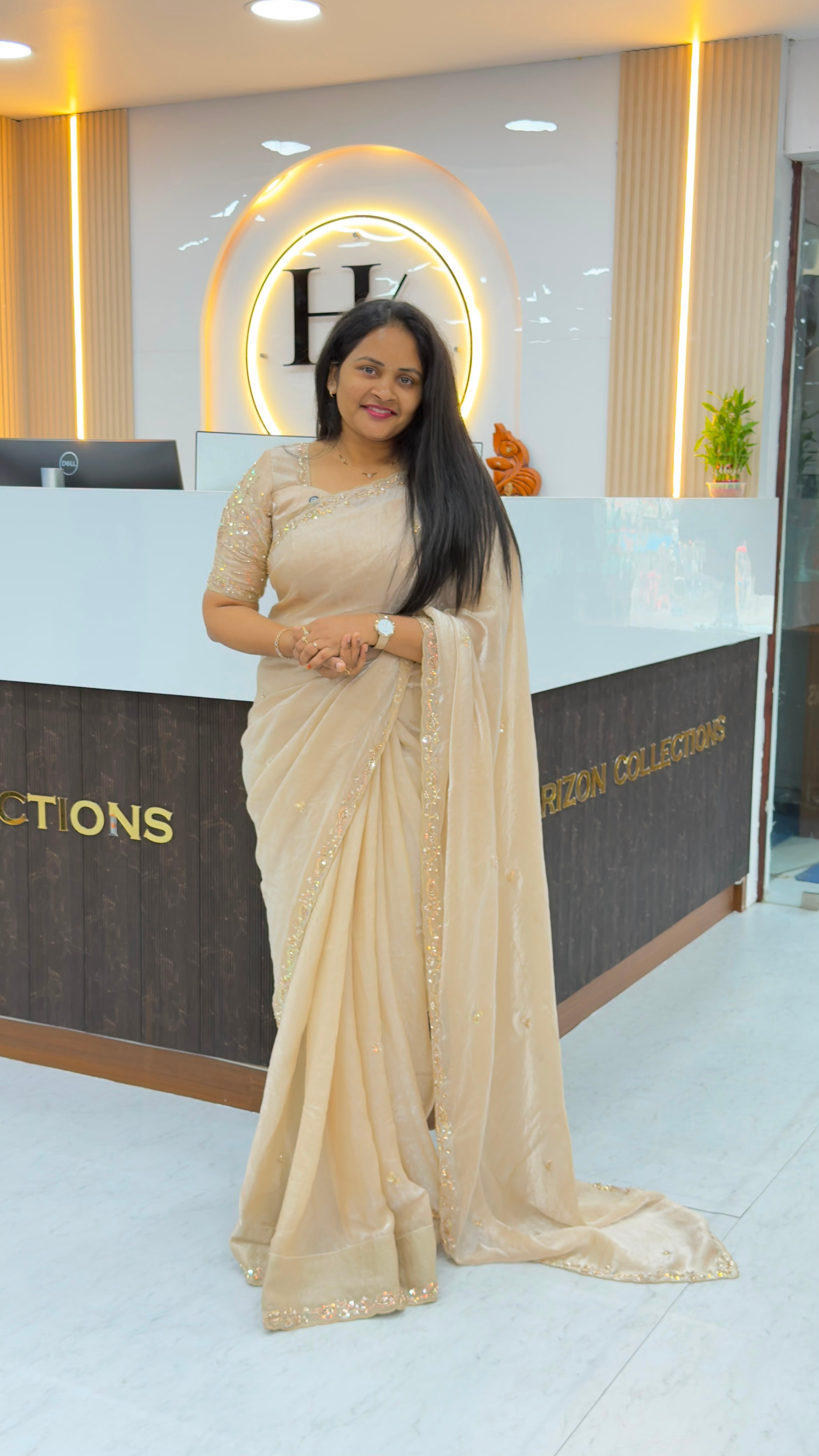 Space silk party wear saree