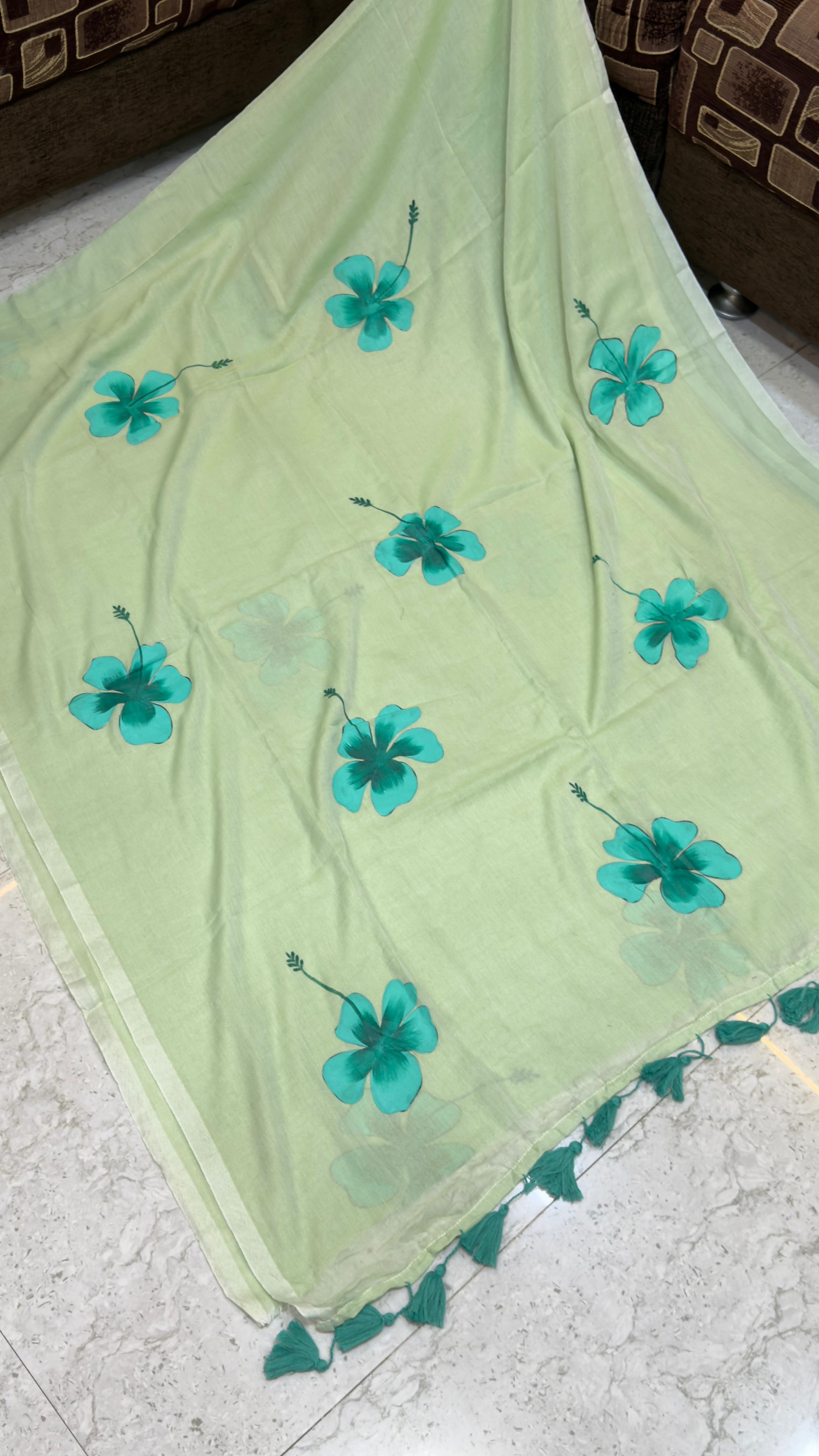 Hand Painted Mul cotton
