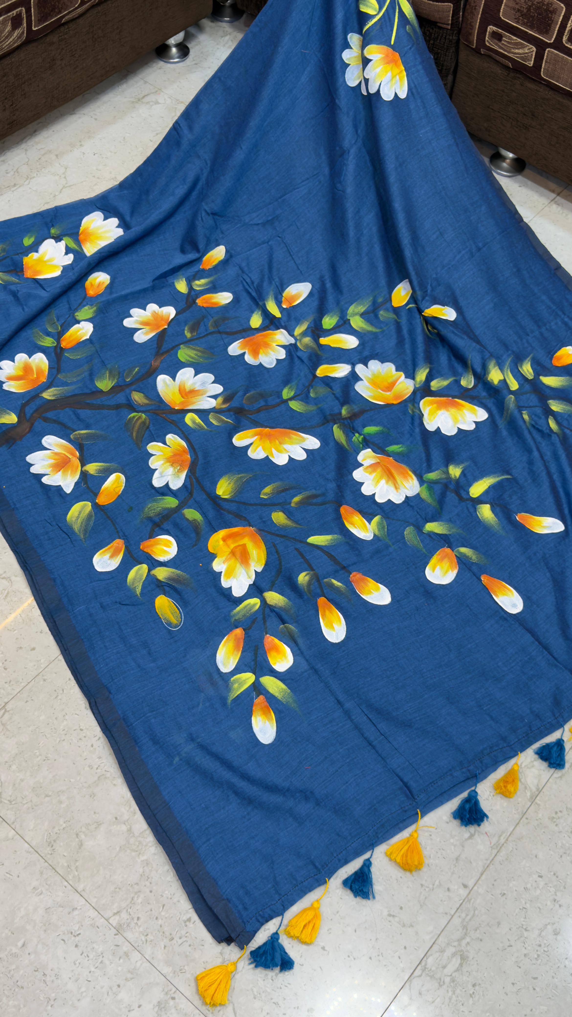 Pre Booking Hand painted Mul Cotton