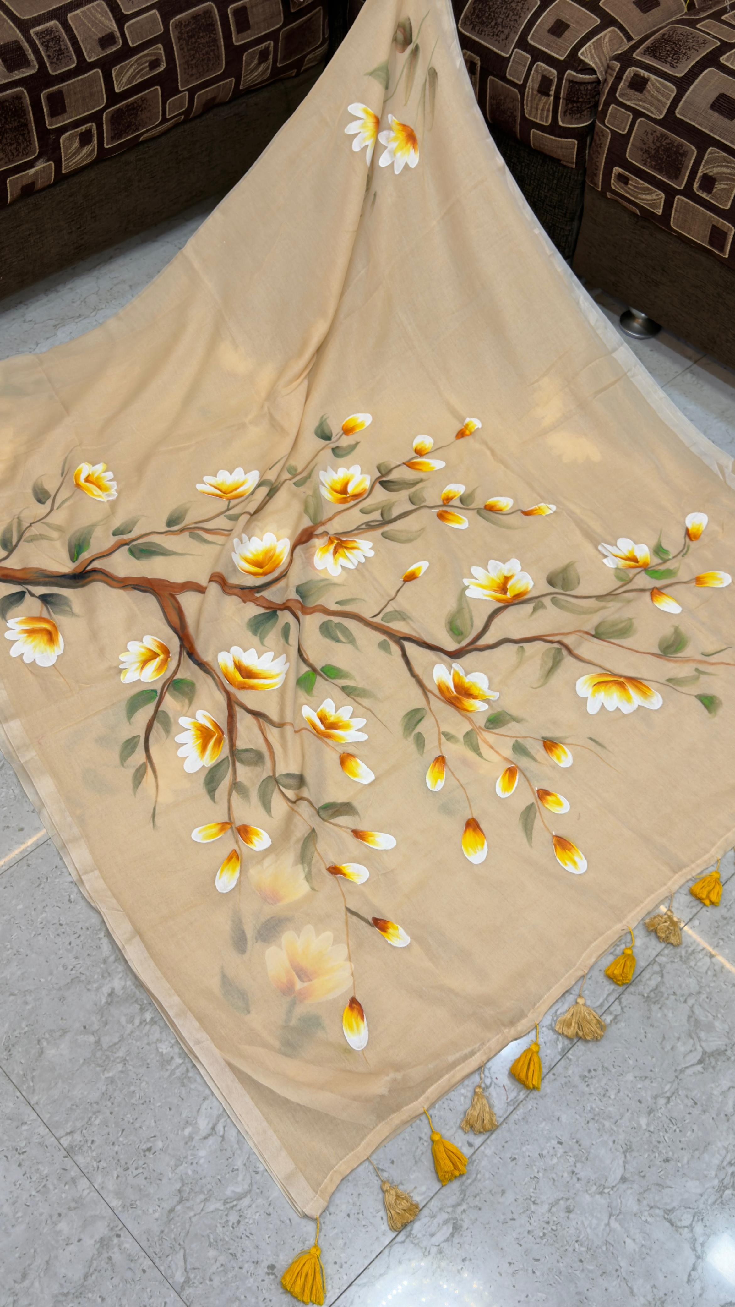 Pre Booking Hand painted Mul Cotton