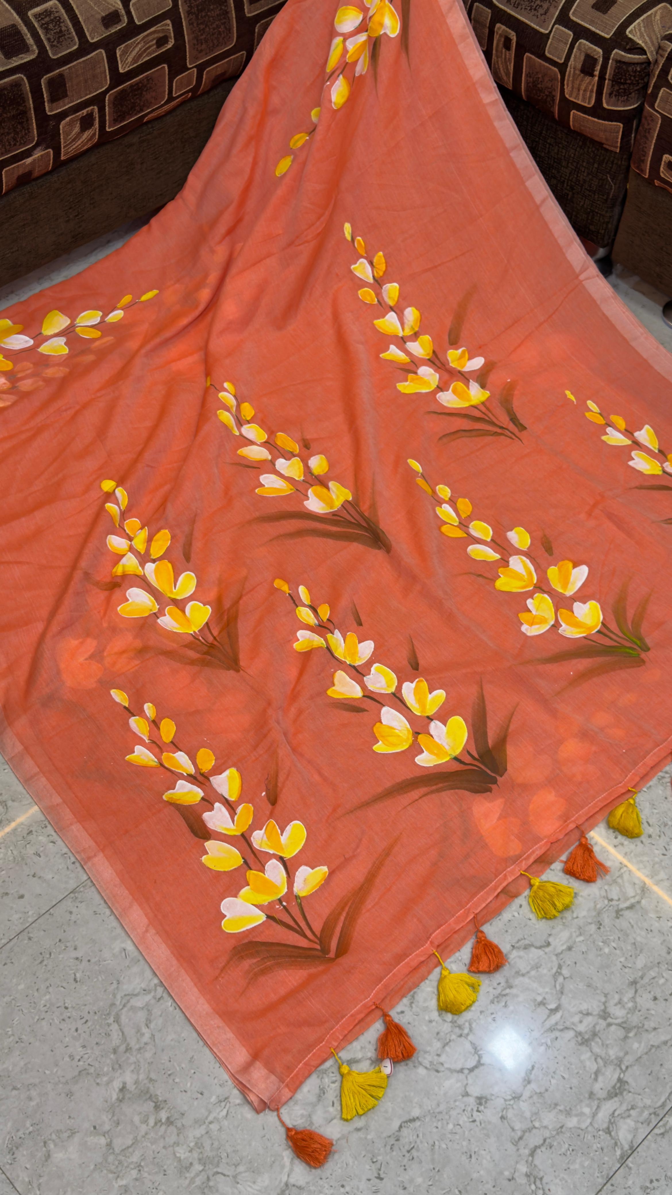 Pre Booking Hand Paint Mul Cotton