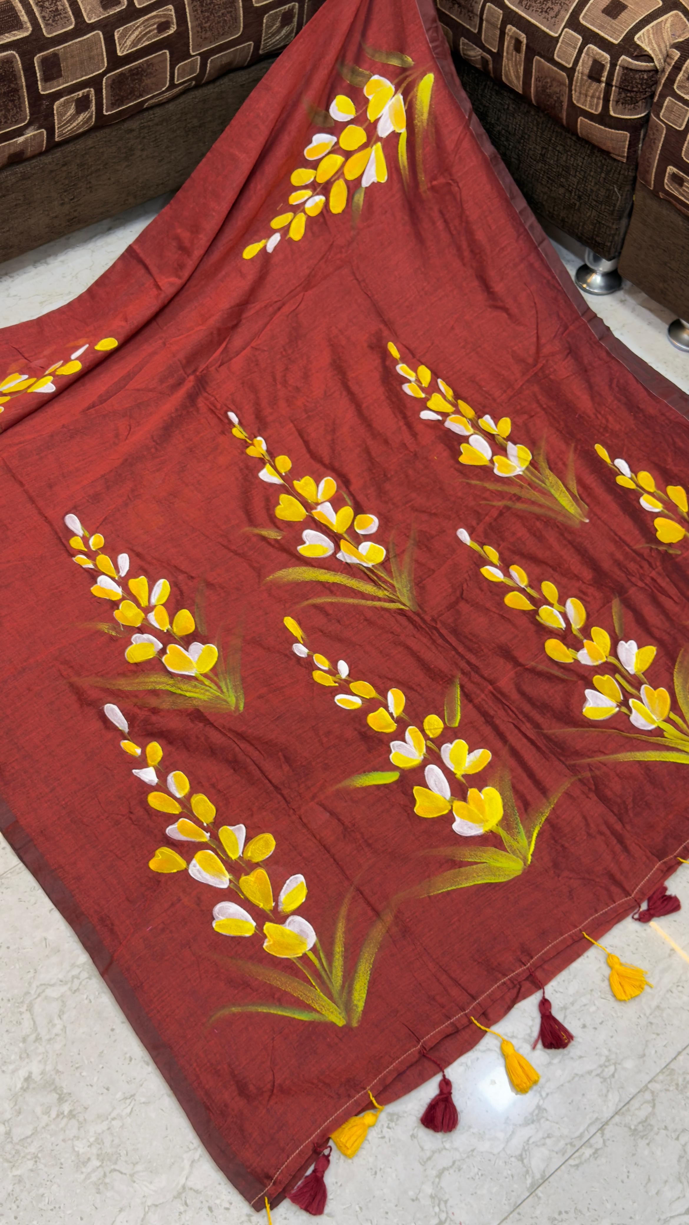 Pre Booking Hand Paint Mul Cotton