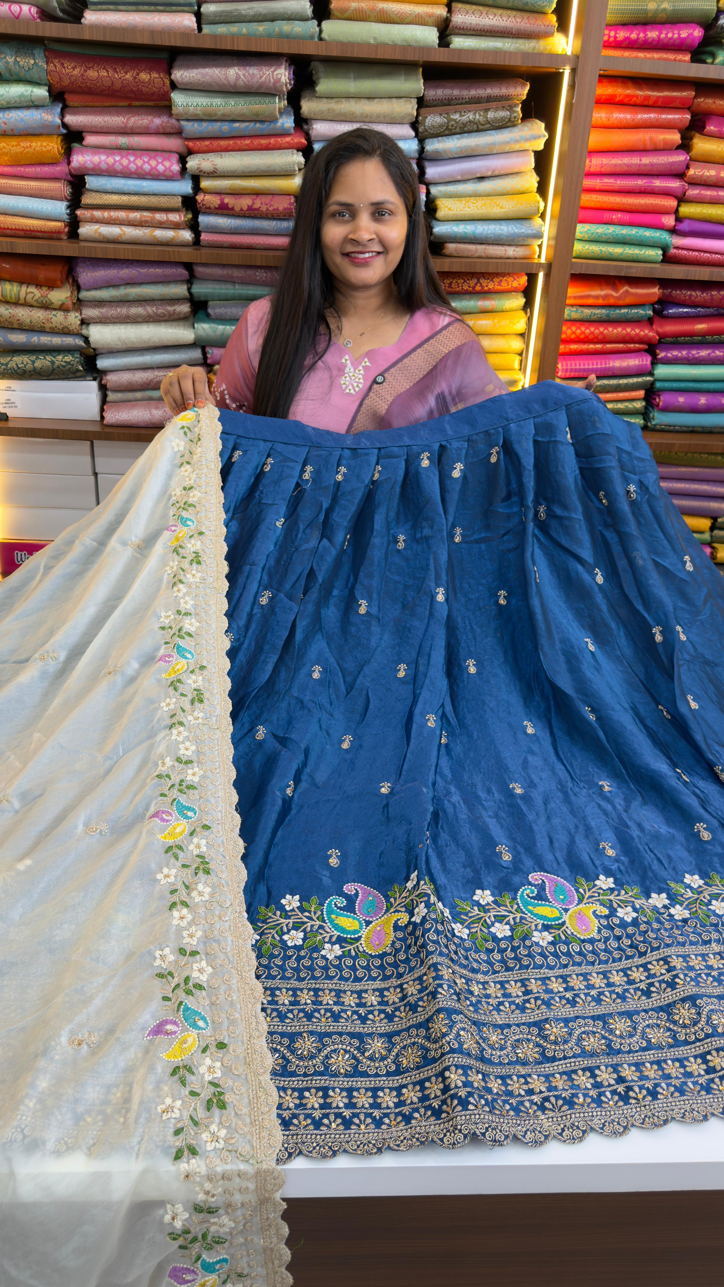 Space silk party wear lehenga