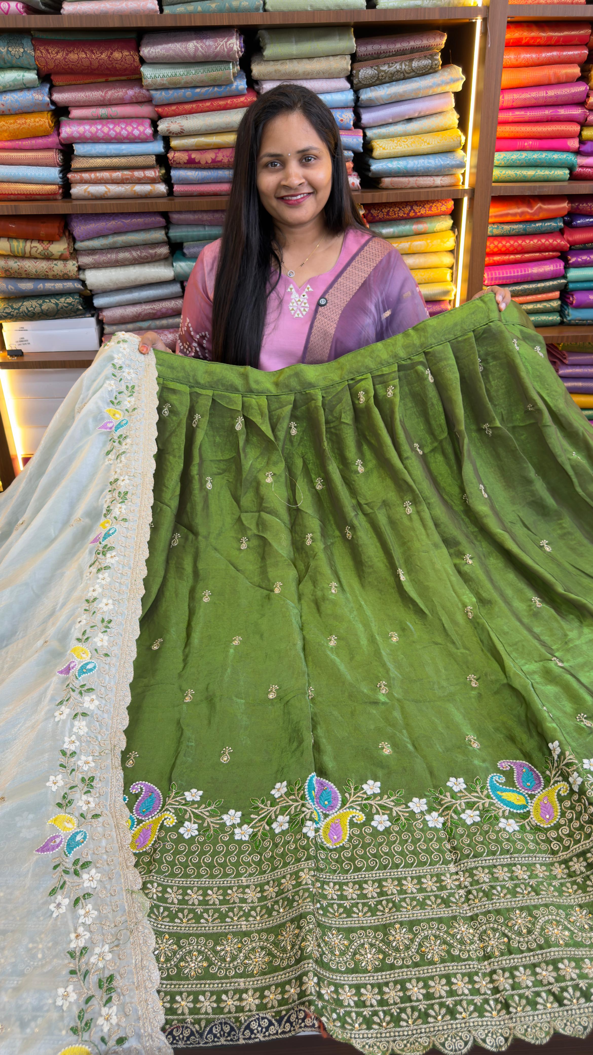 Space silk party wear lehenga