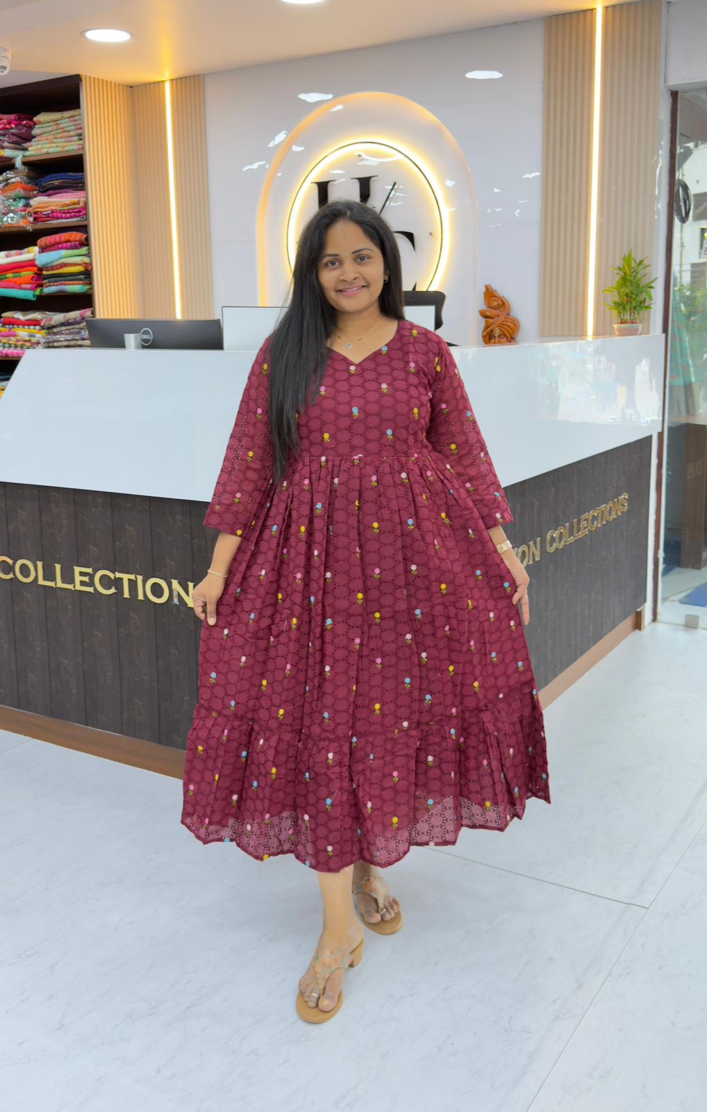 Chikankari cotton frocks