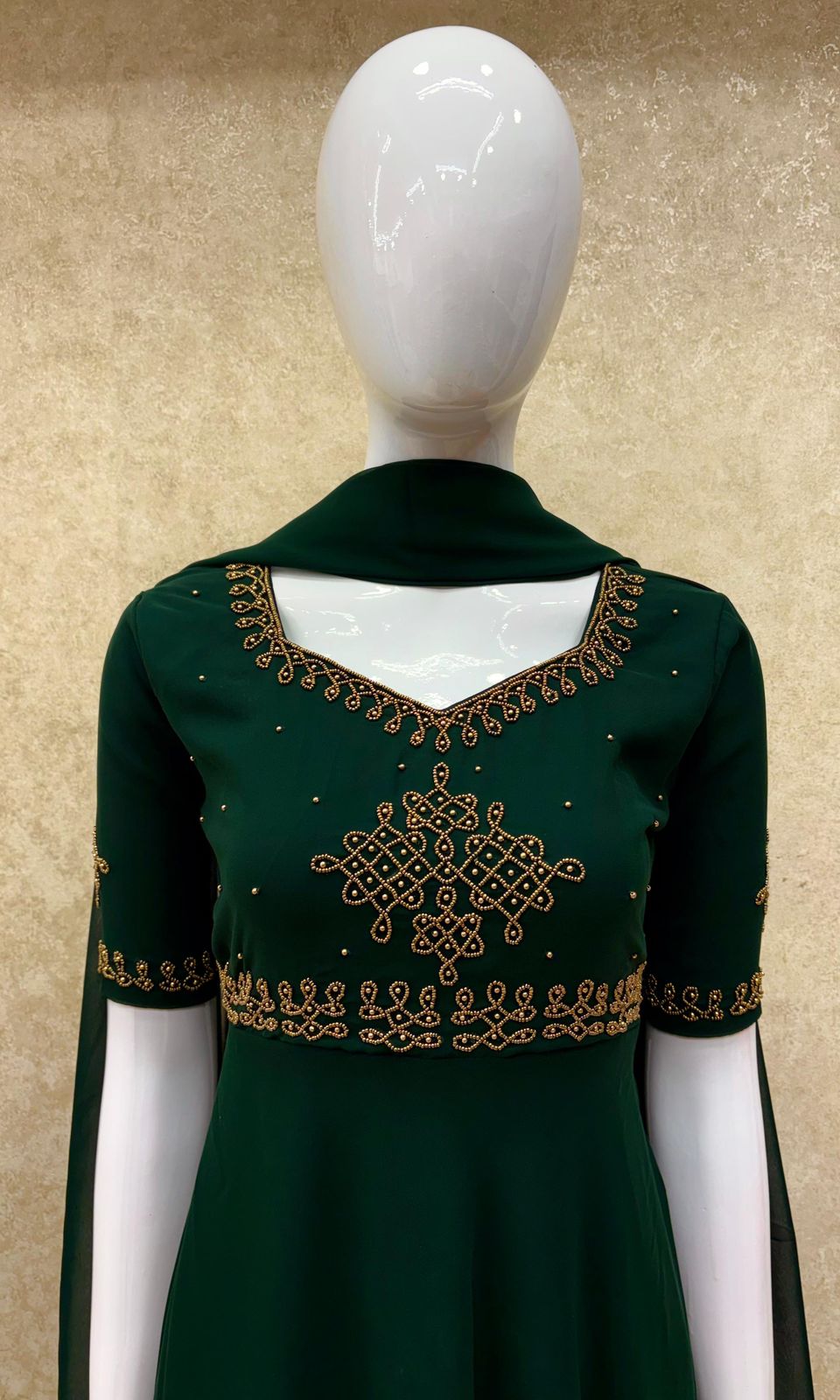 Georgette maggam work Anarkalis