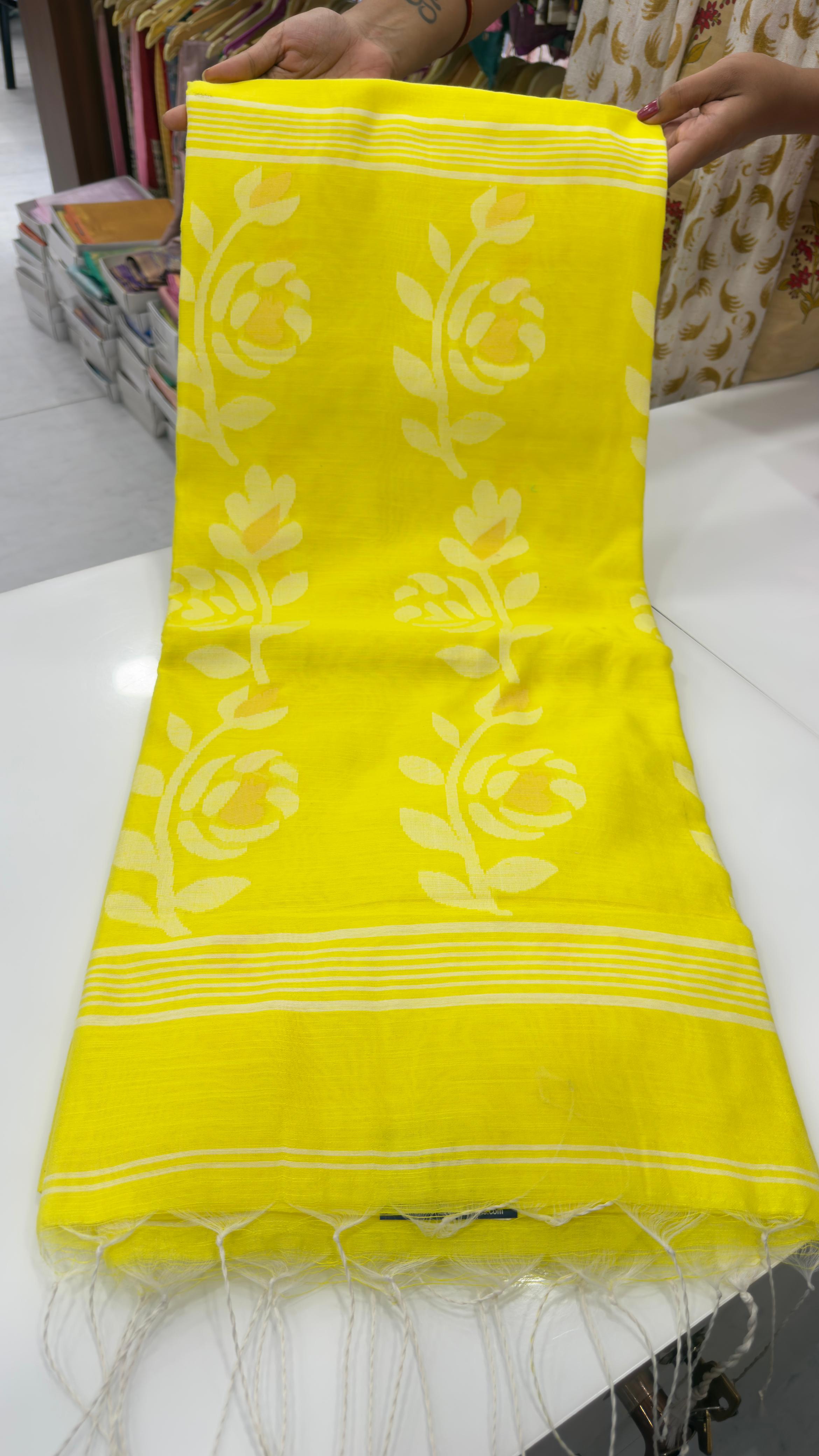 Jamdhani Jute weaving sarees