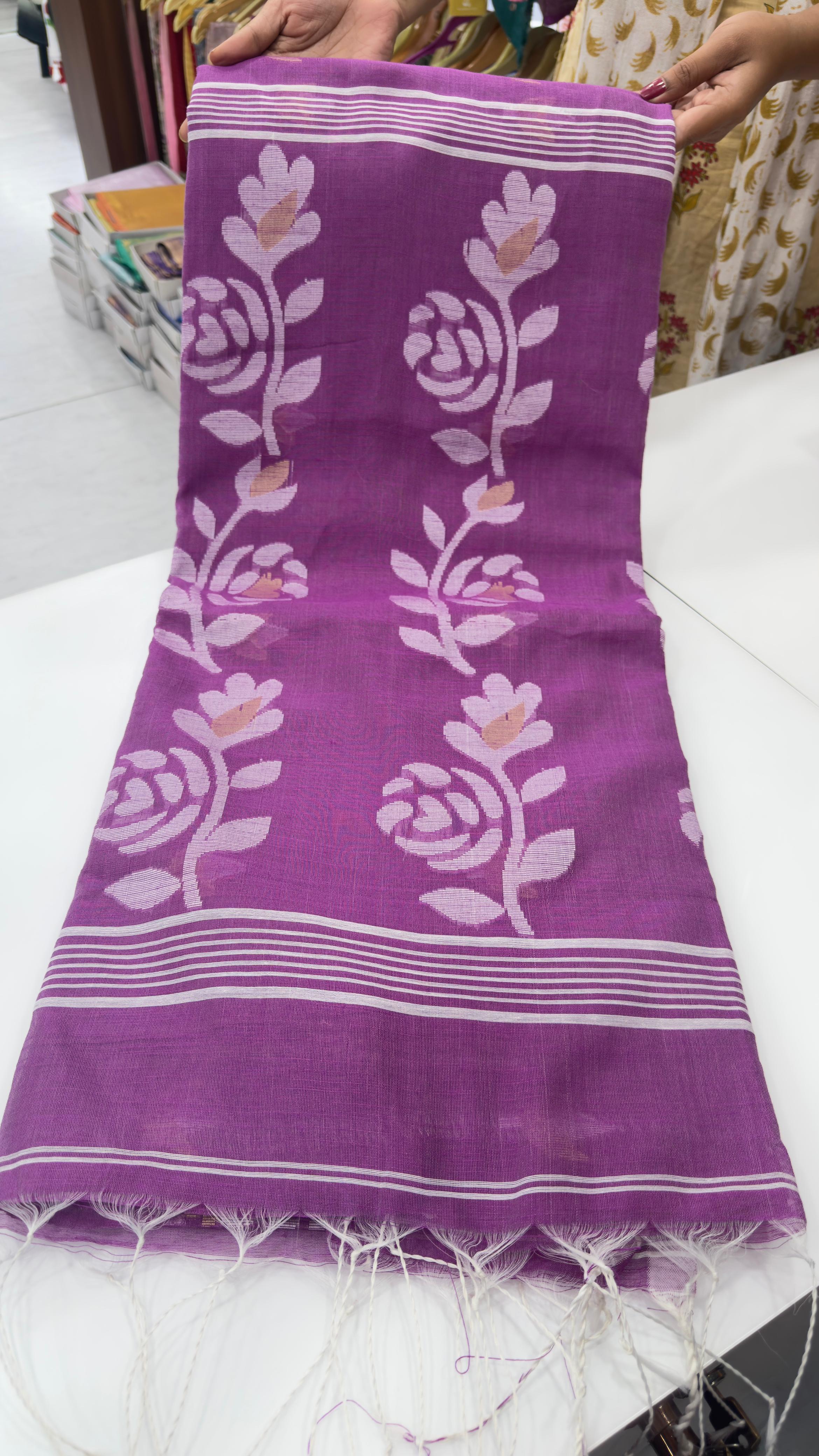 Jamdhani Jute weaving sarees