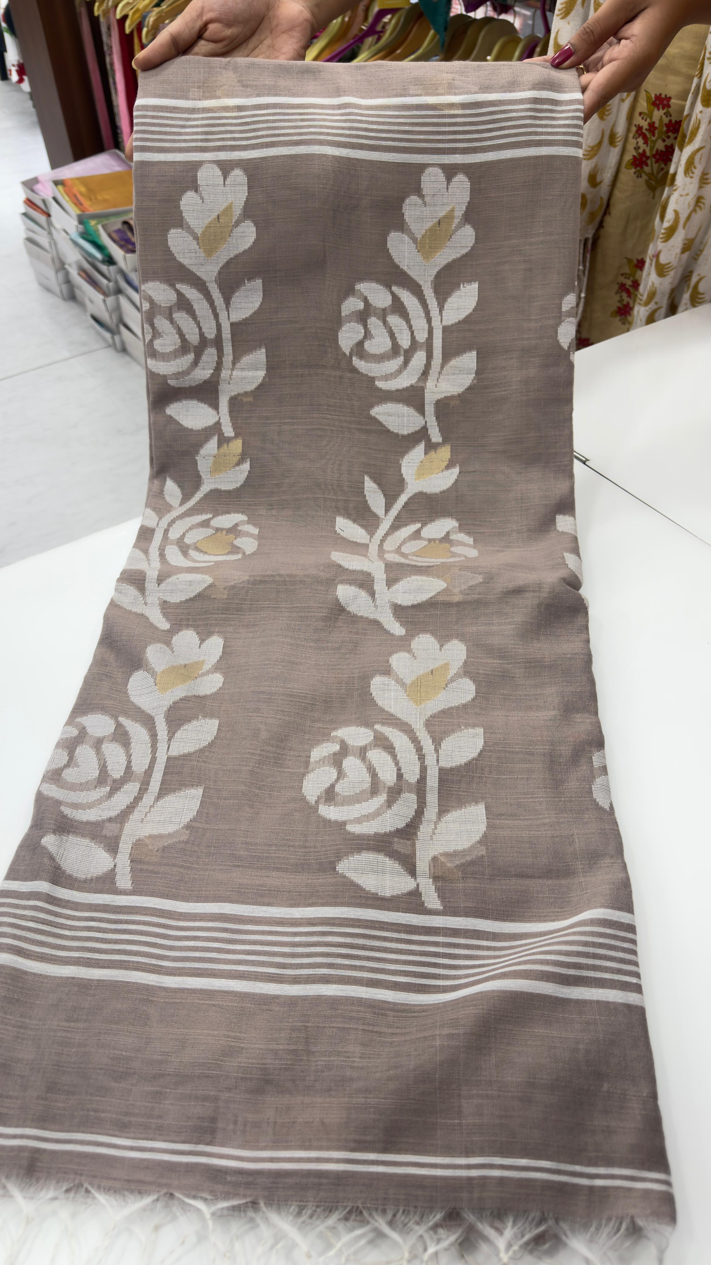 Jamdhani Jute weaving sarees
