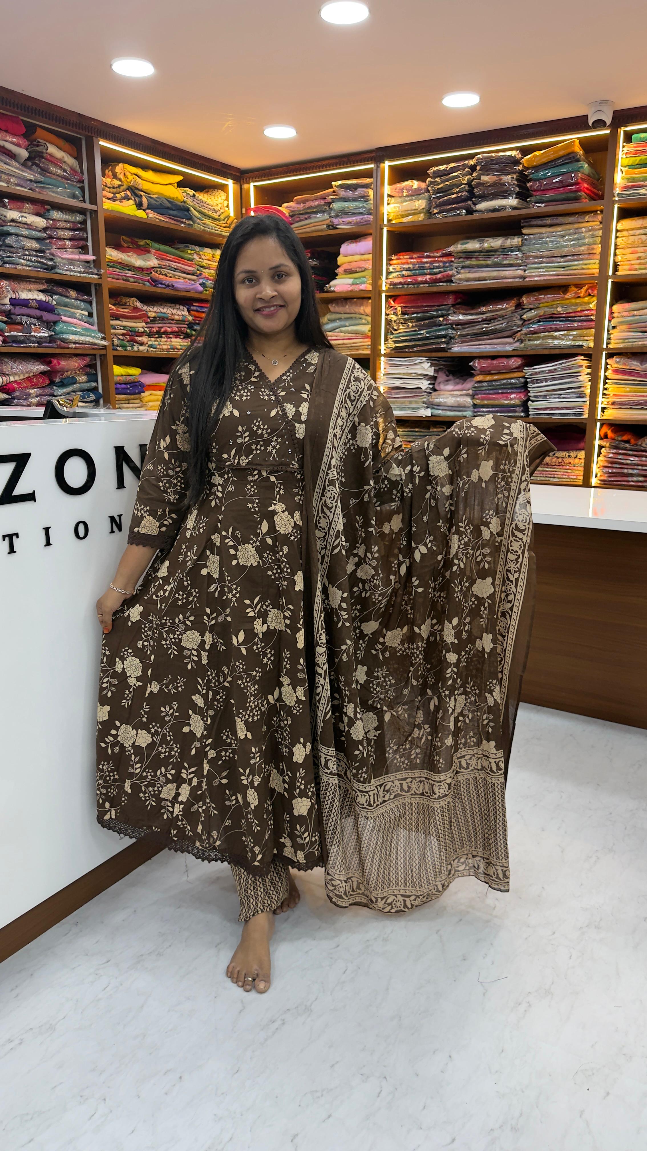 Malai Cotton Anarkali Dress