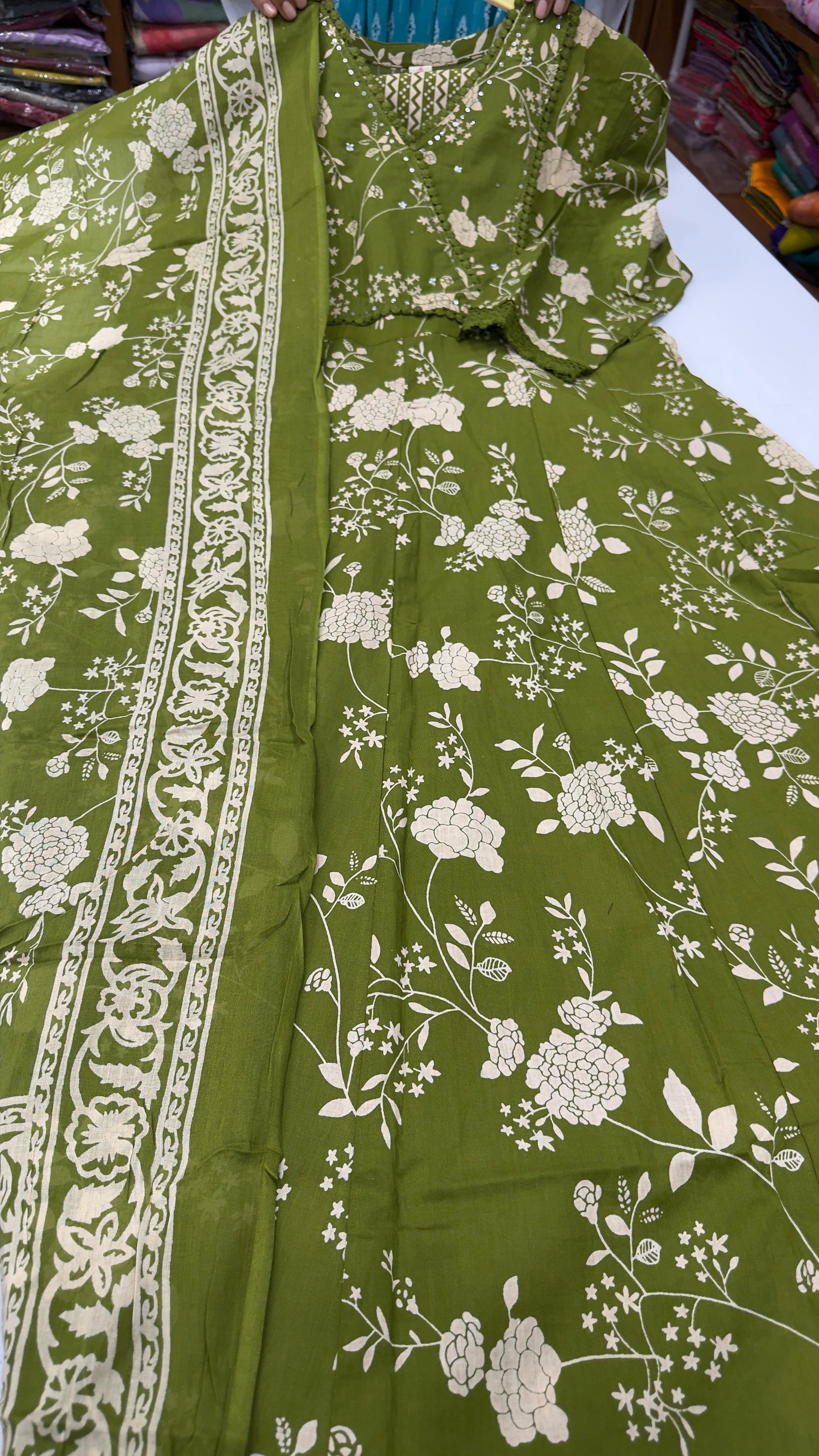 Malai Cotton Anarkali Dress