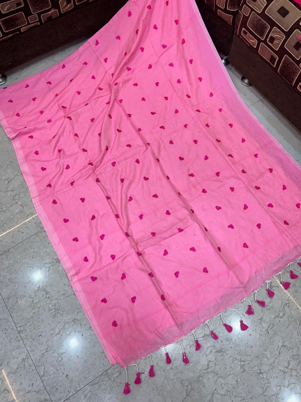 Mull cotton with embroidery
