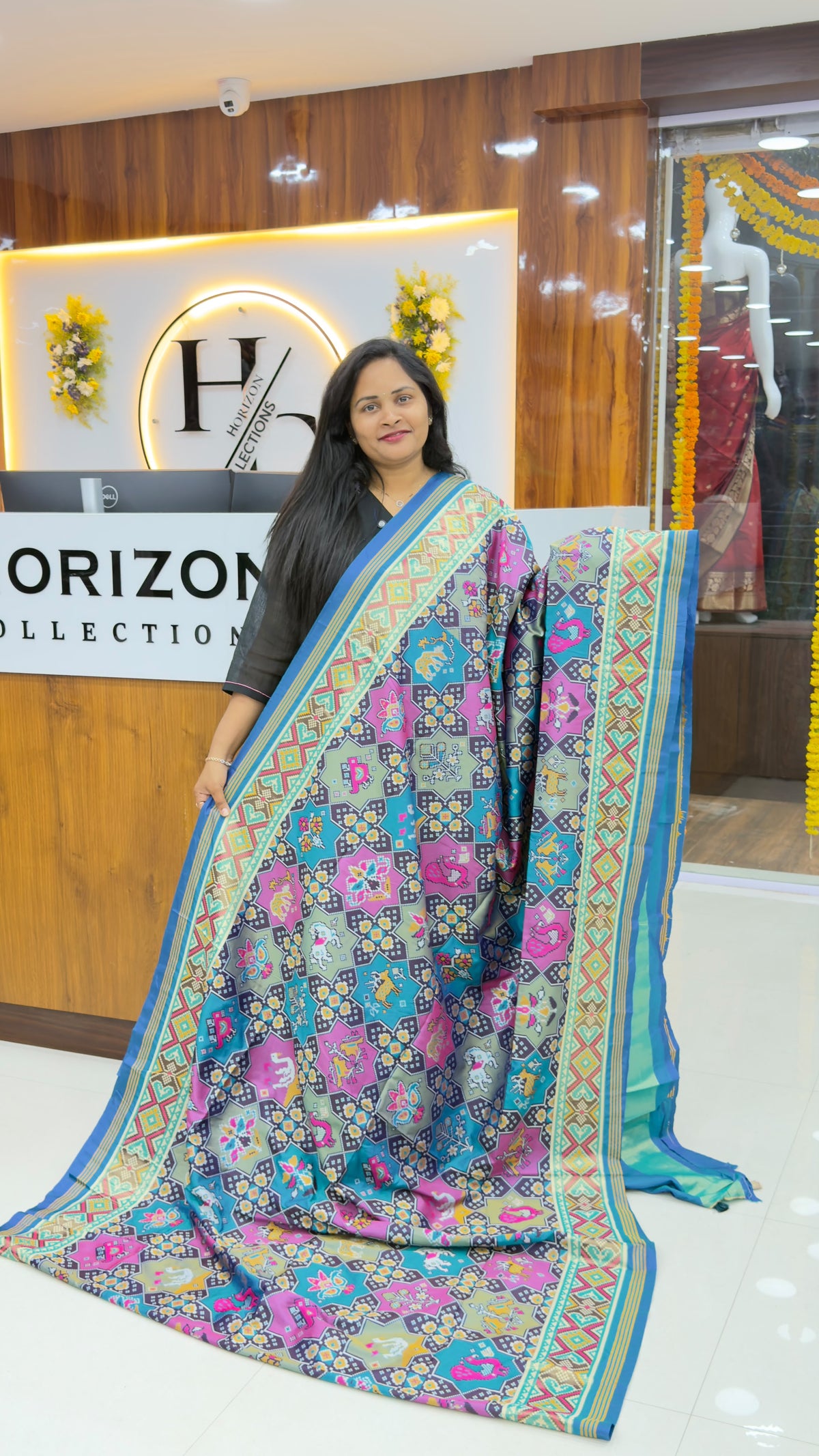 Ikkat Patola inspired sarees