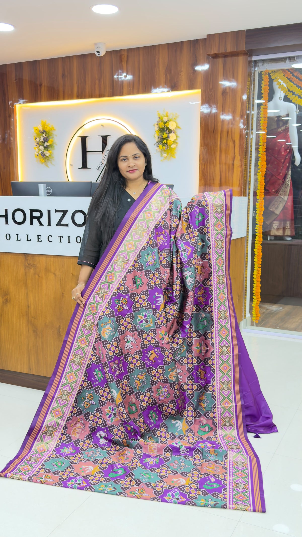 Ikkat Patola inspired sarees