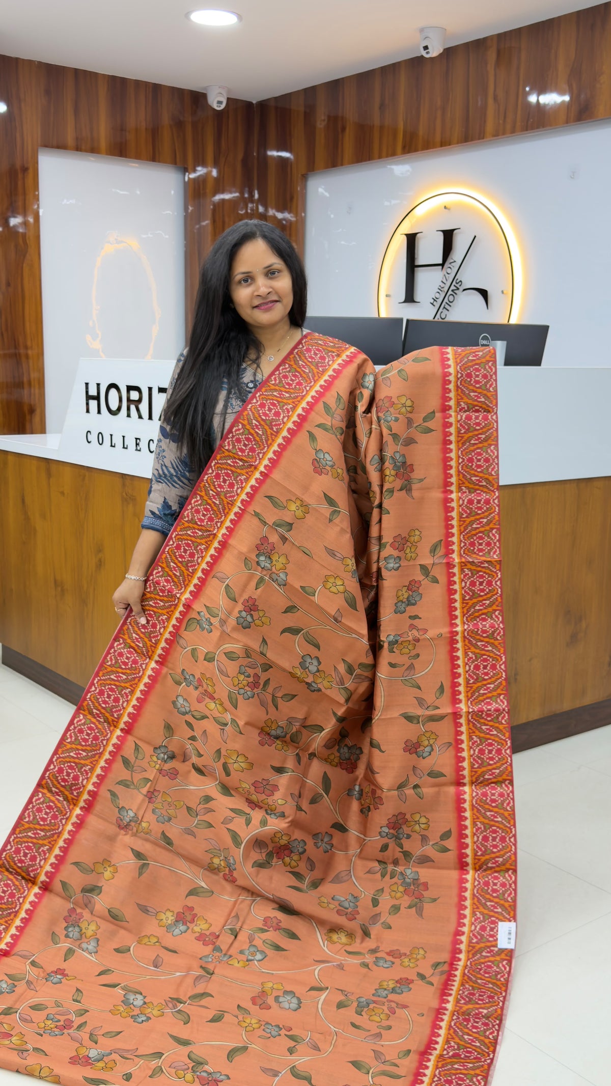 Jute Tussar Sarees with Patola Design