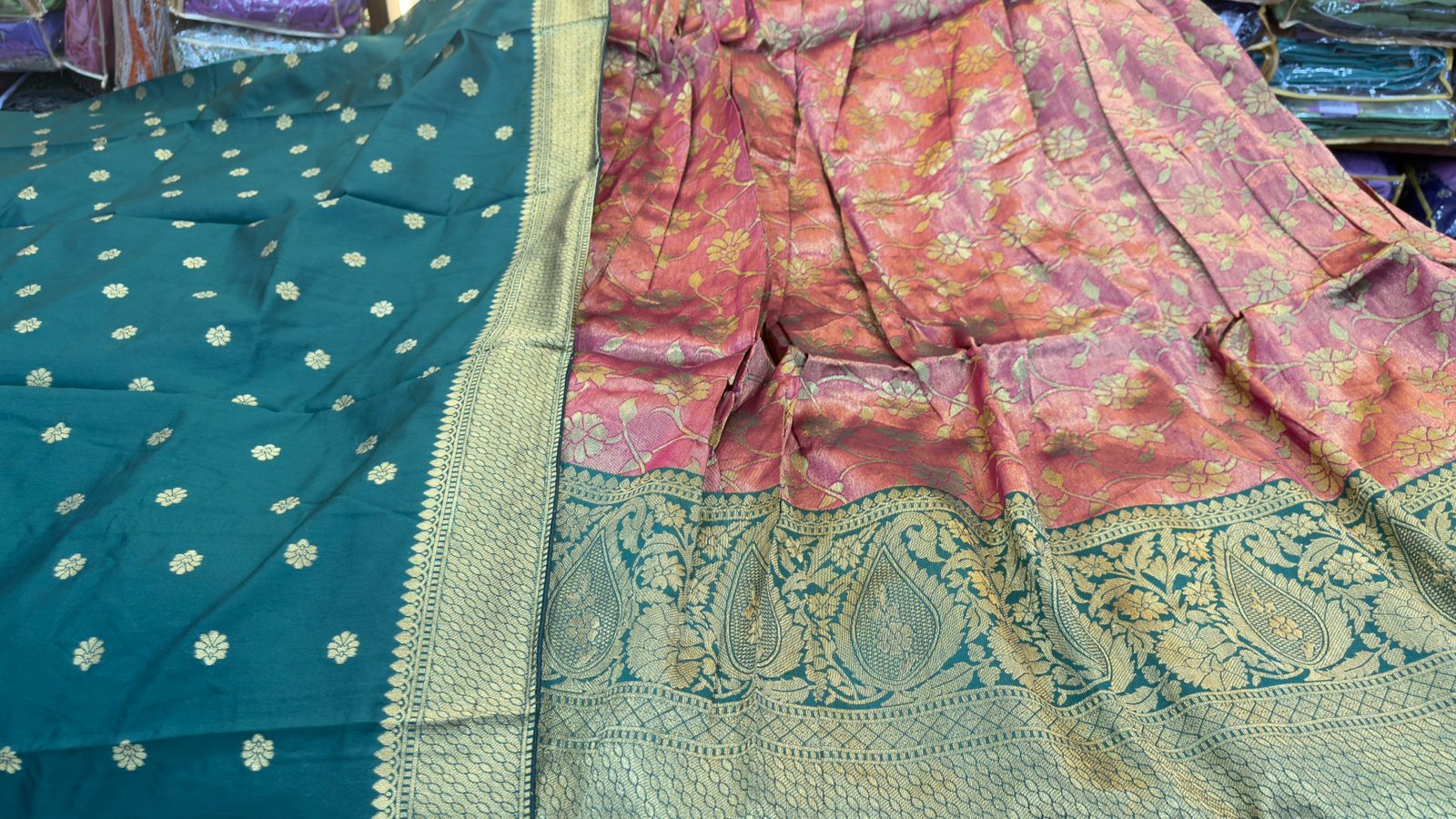 Banarasi lehengas in Kanchi Style