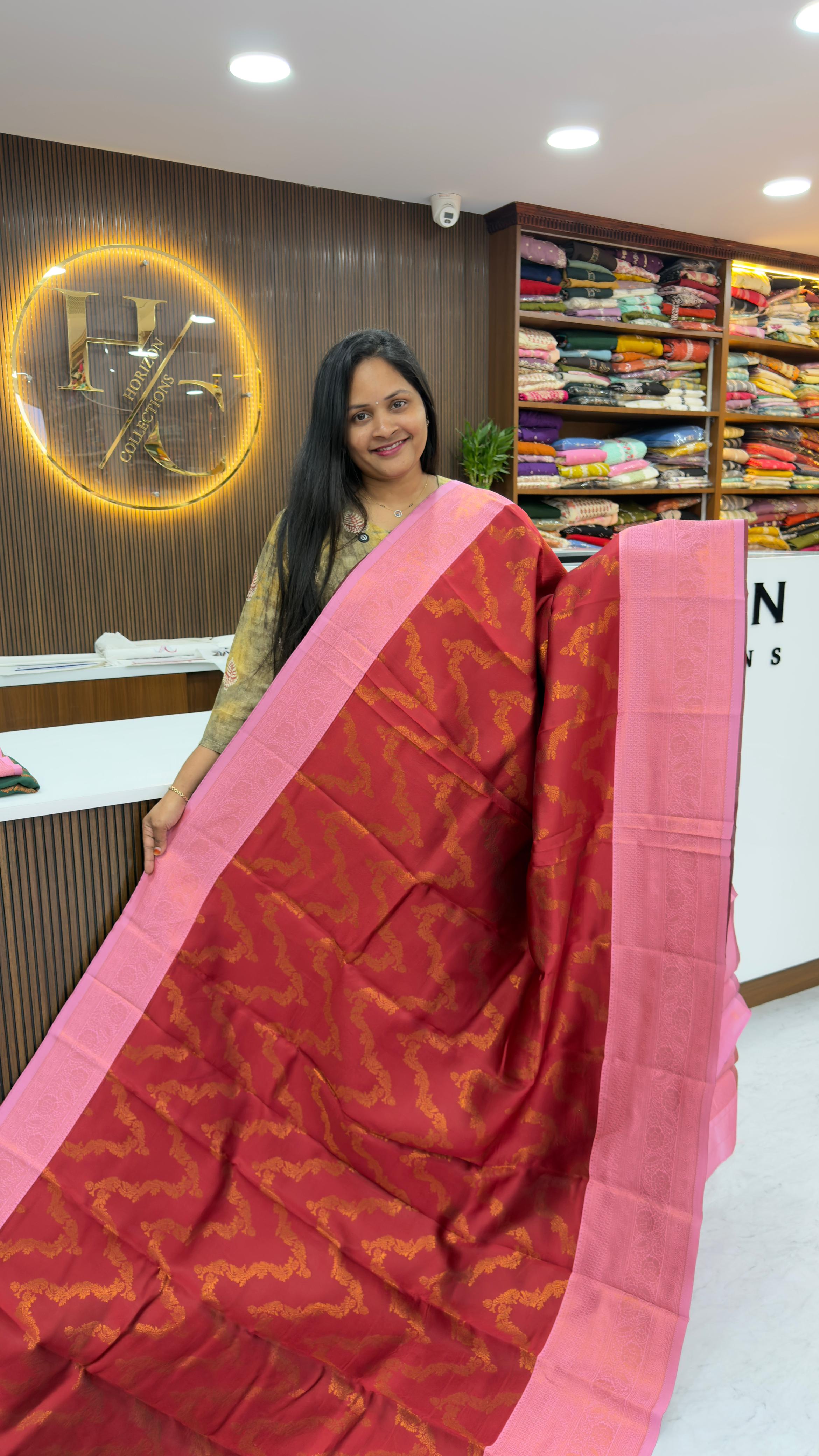 Neck lace Design Semi Pattu Sarees