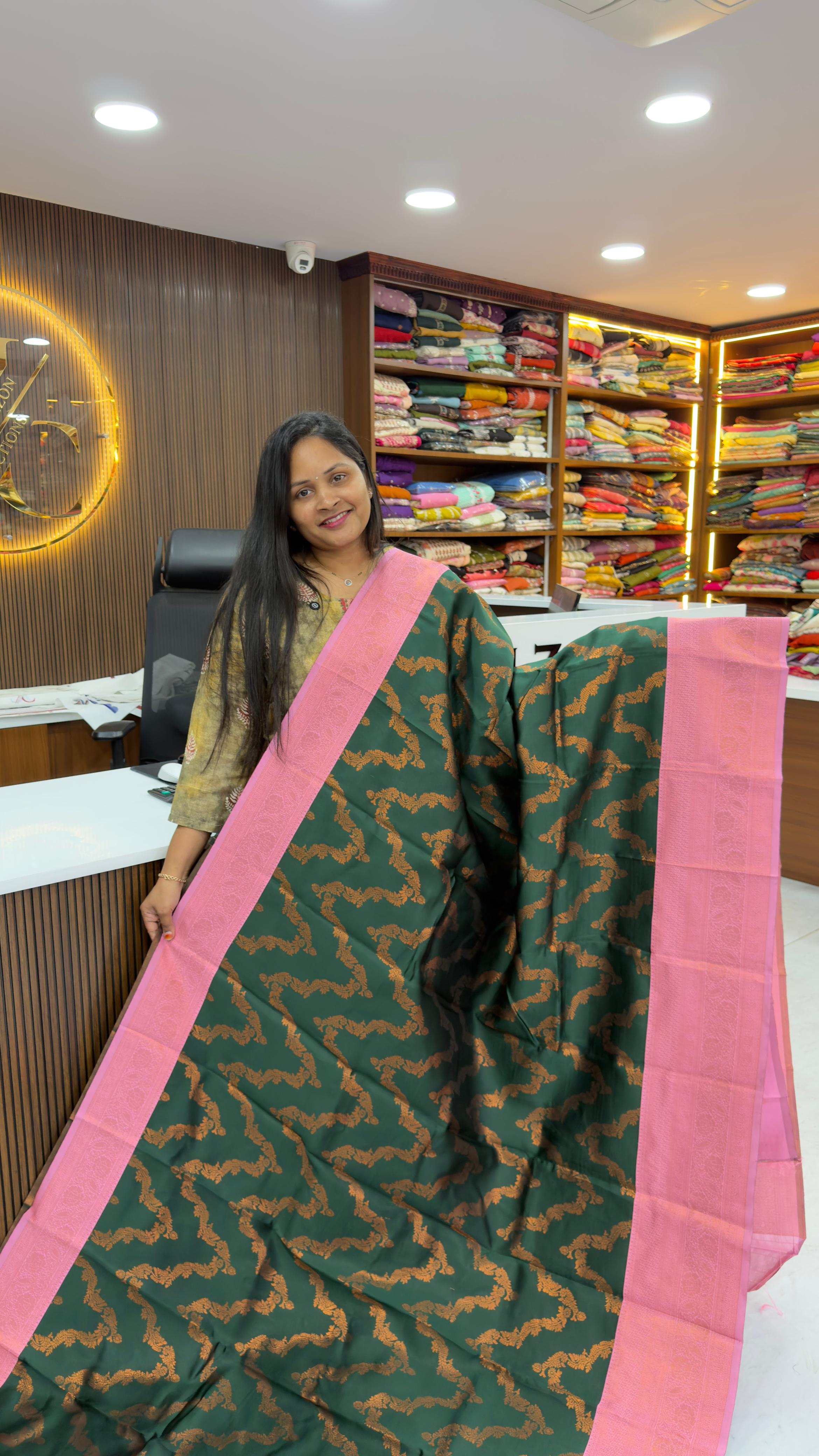 Neck lace Design Semi Pattu Sarees
