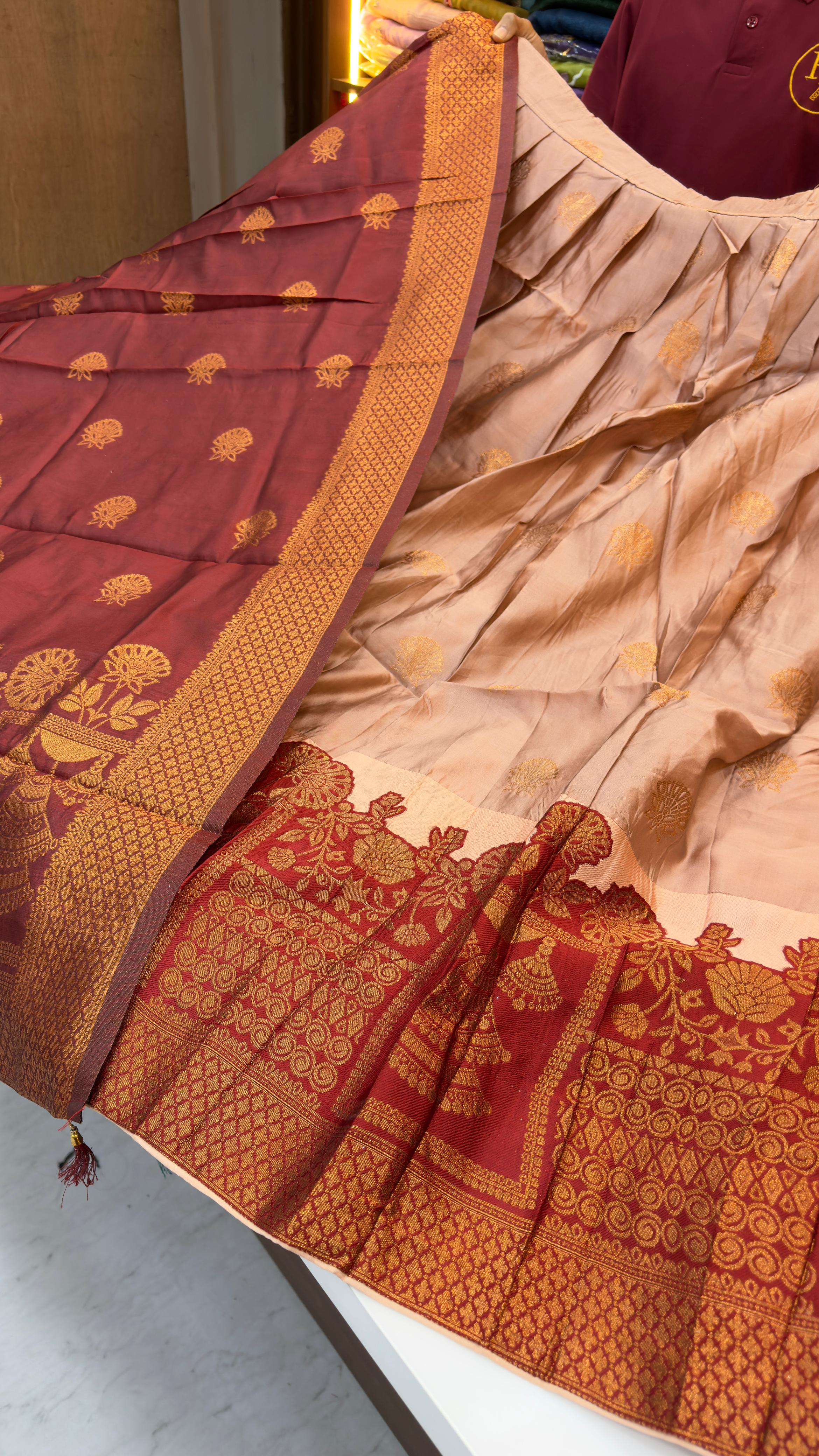 Soft silk Banarasi lehenga