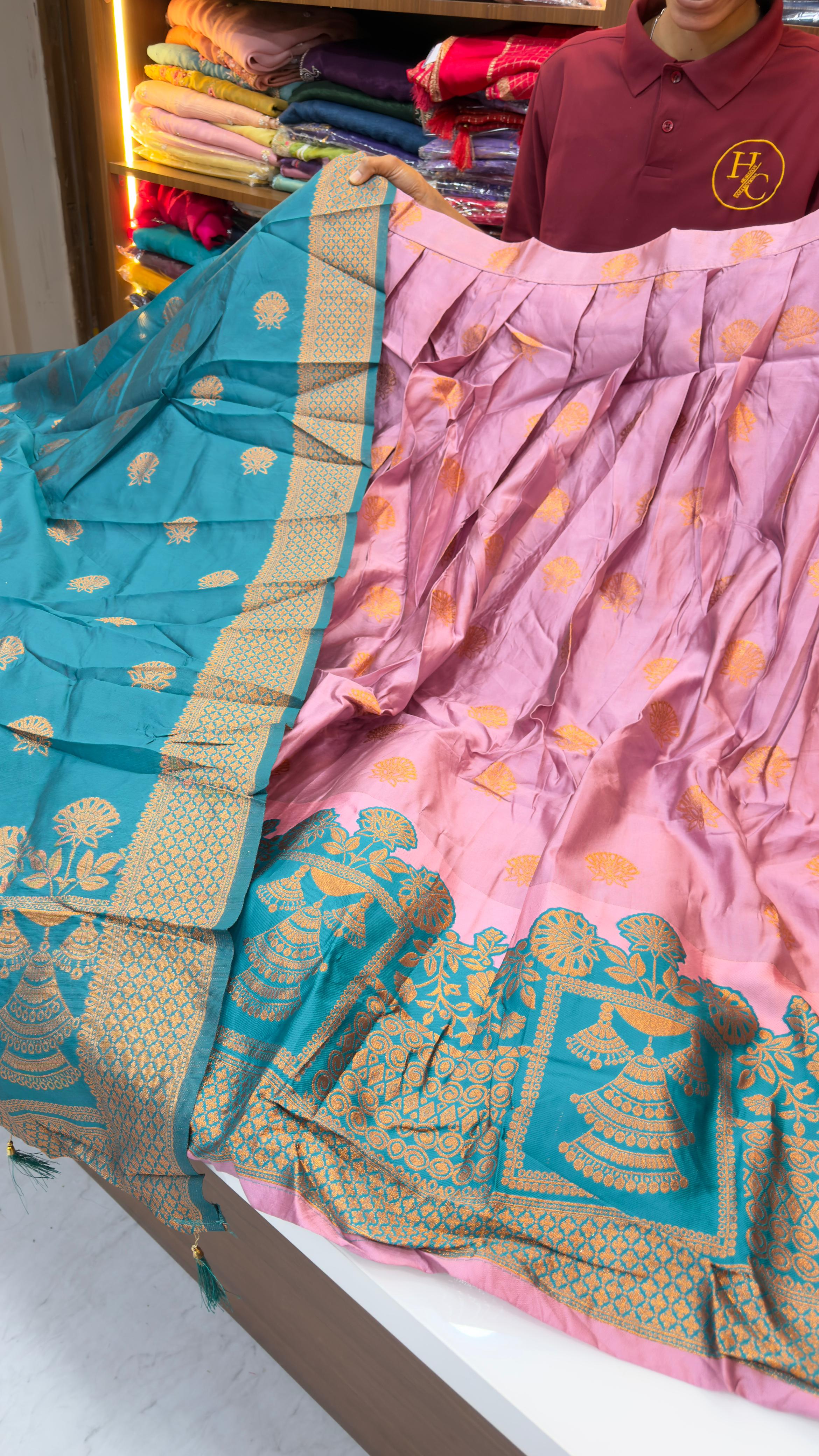 Soft silk Banarasi lehenga