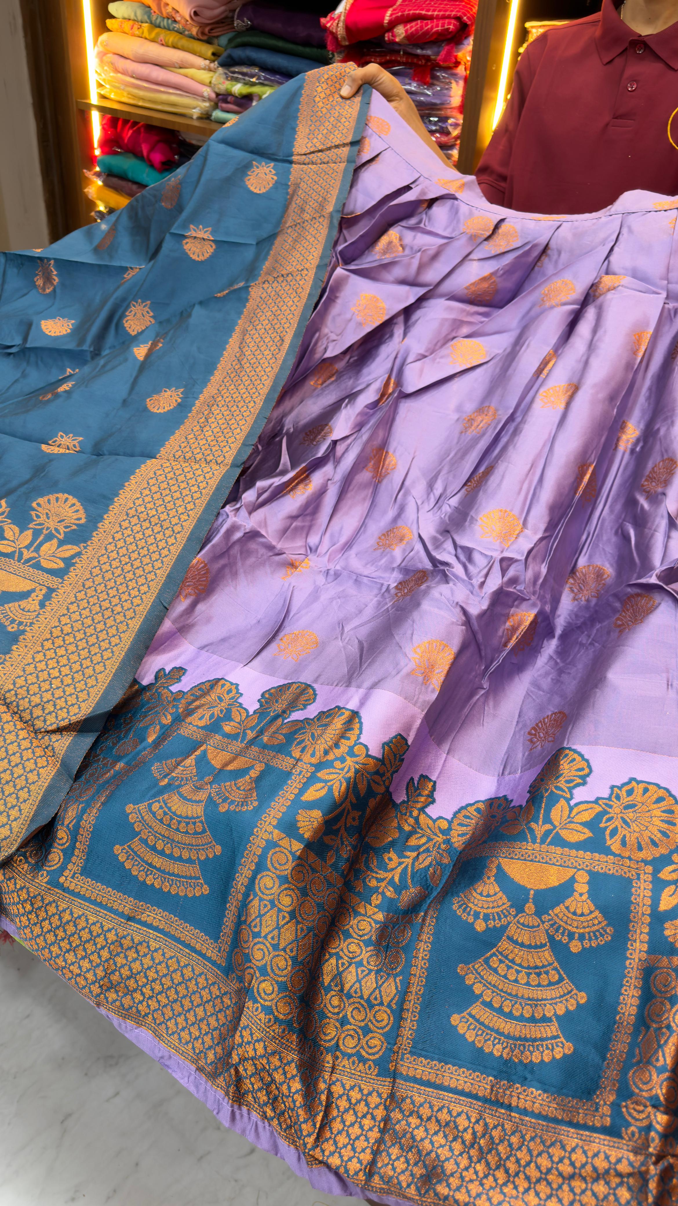 Soft silk Banarasi lehenga