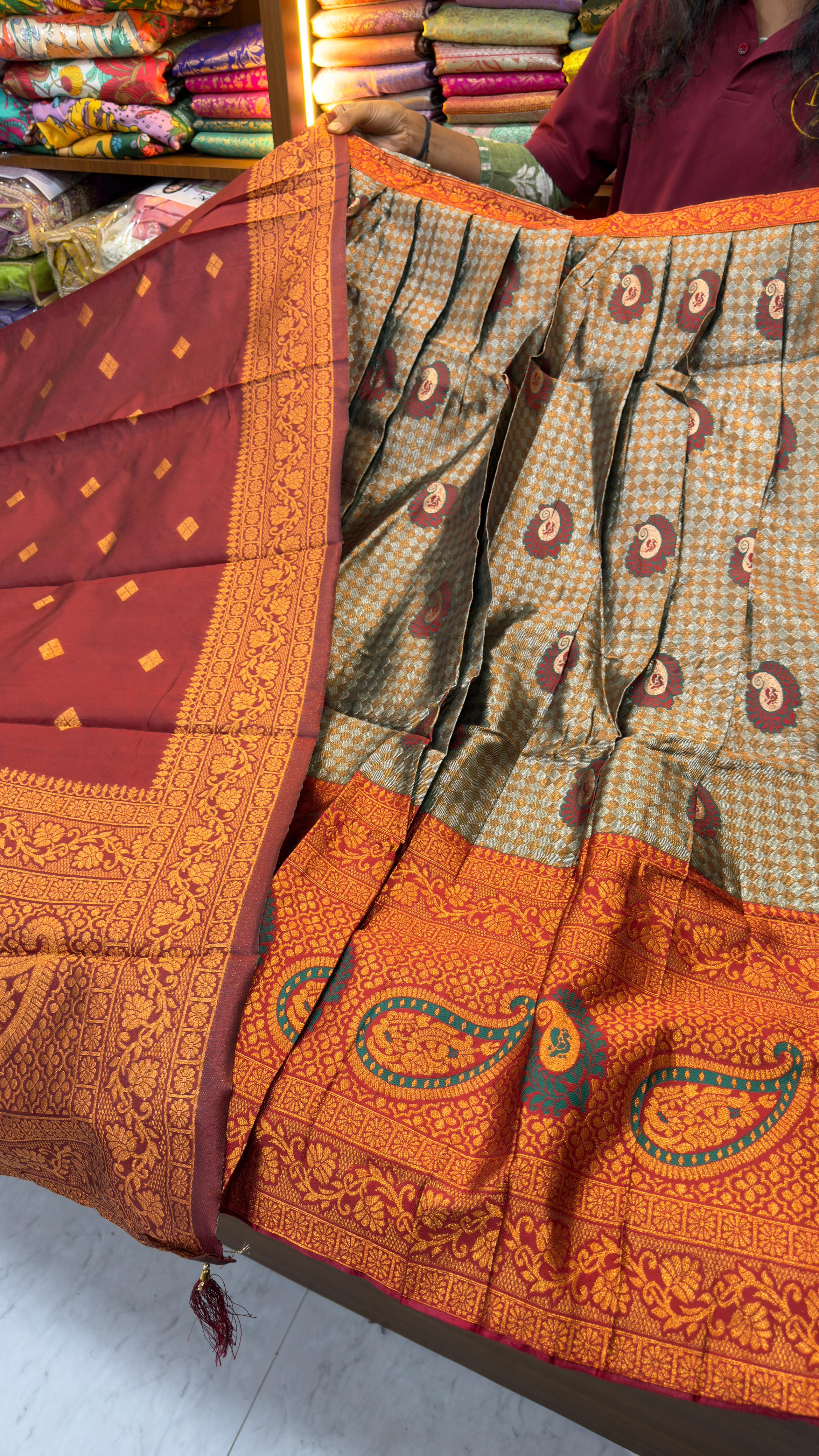 Kanchi Pattu lehengas