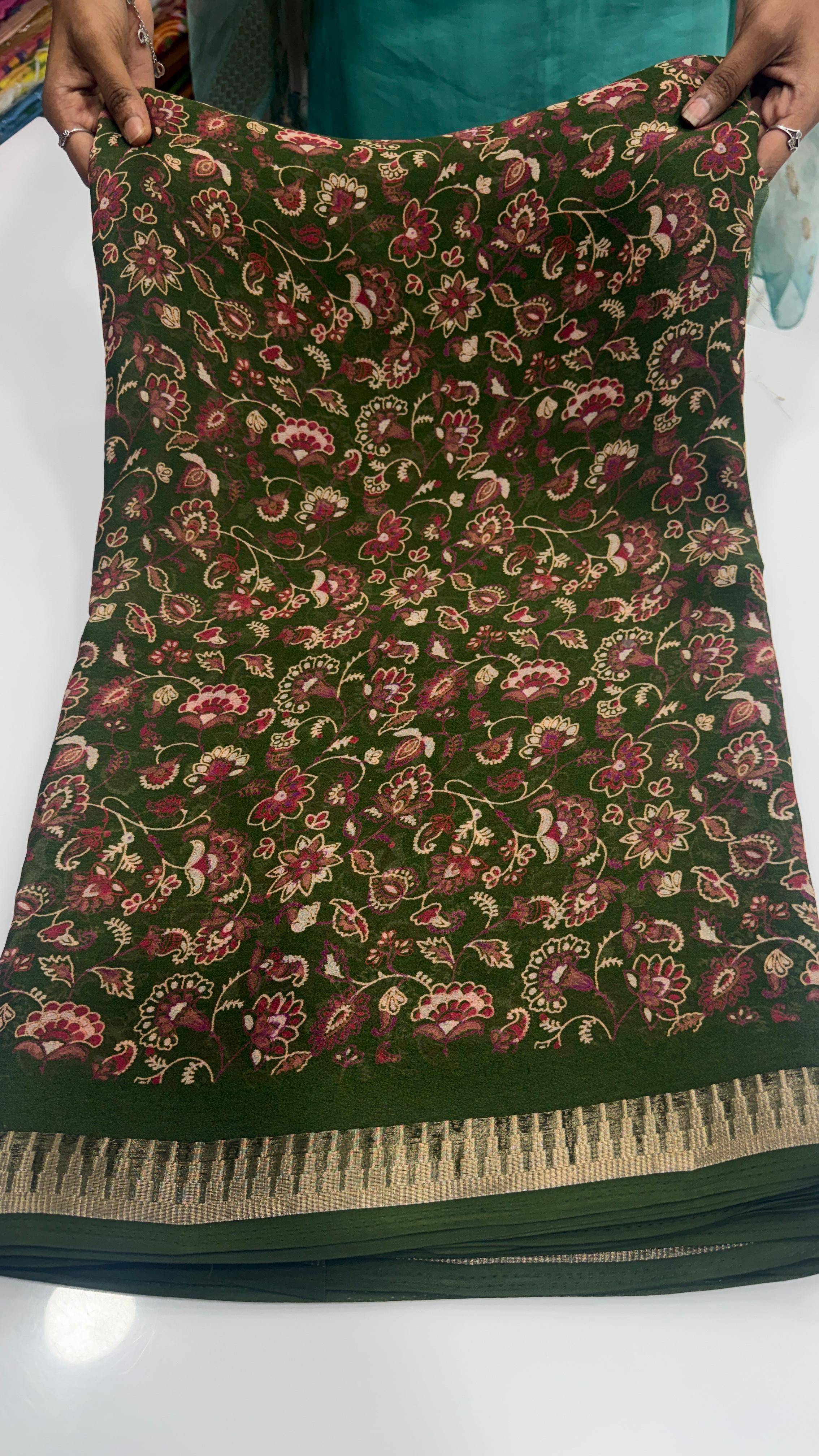 Light weight floral marshmallow saree
