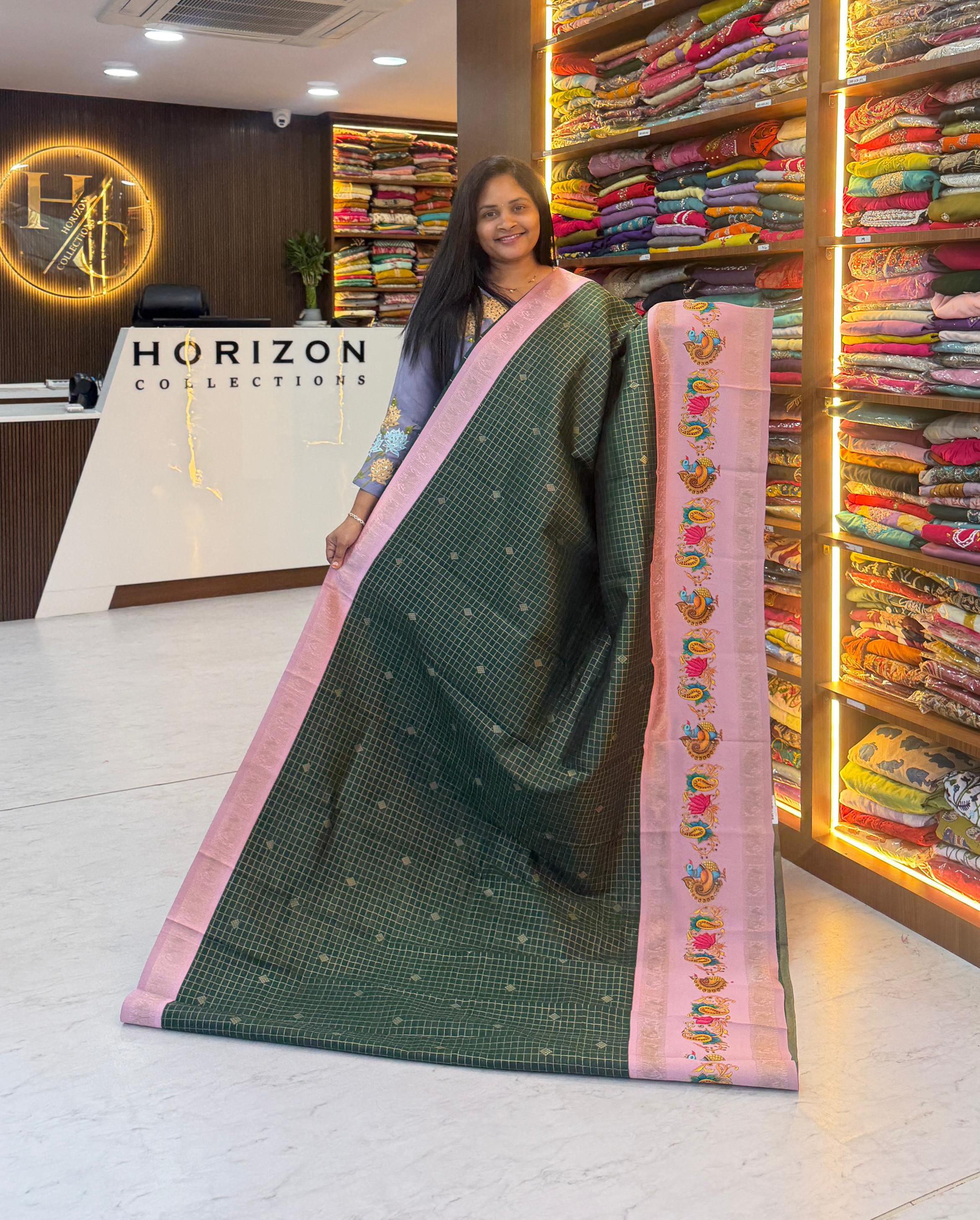 Vintage style soft pattu saree