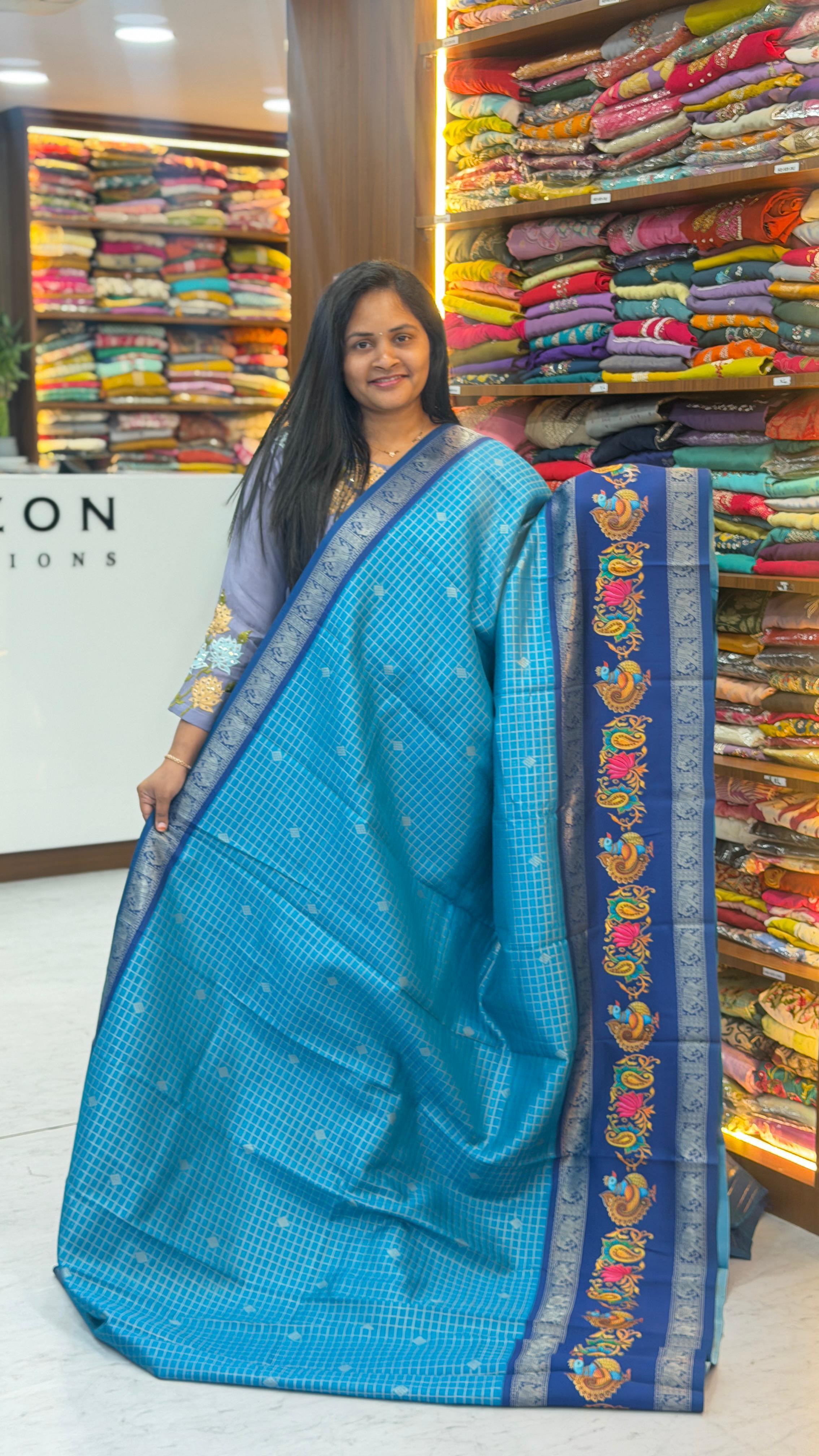 Vintage style soft pattu saree