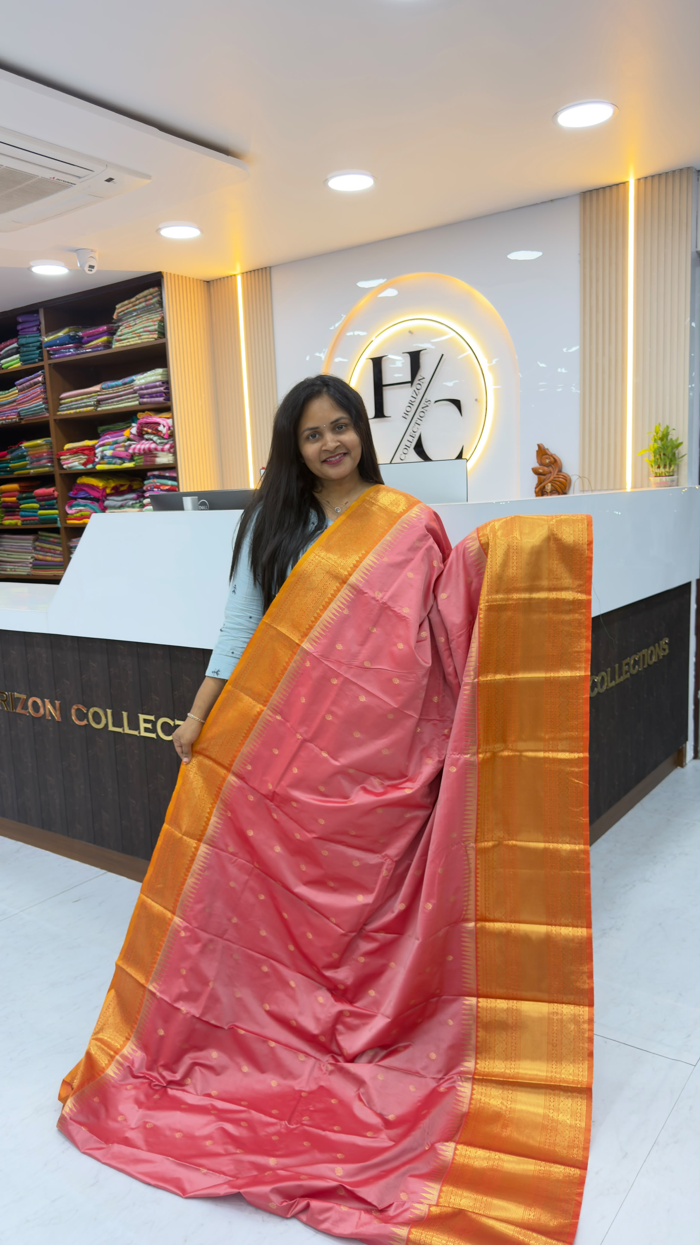 Vintage style semi Kanchi pattu