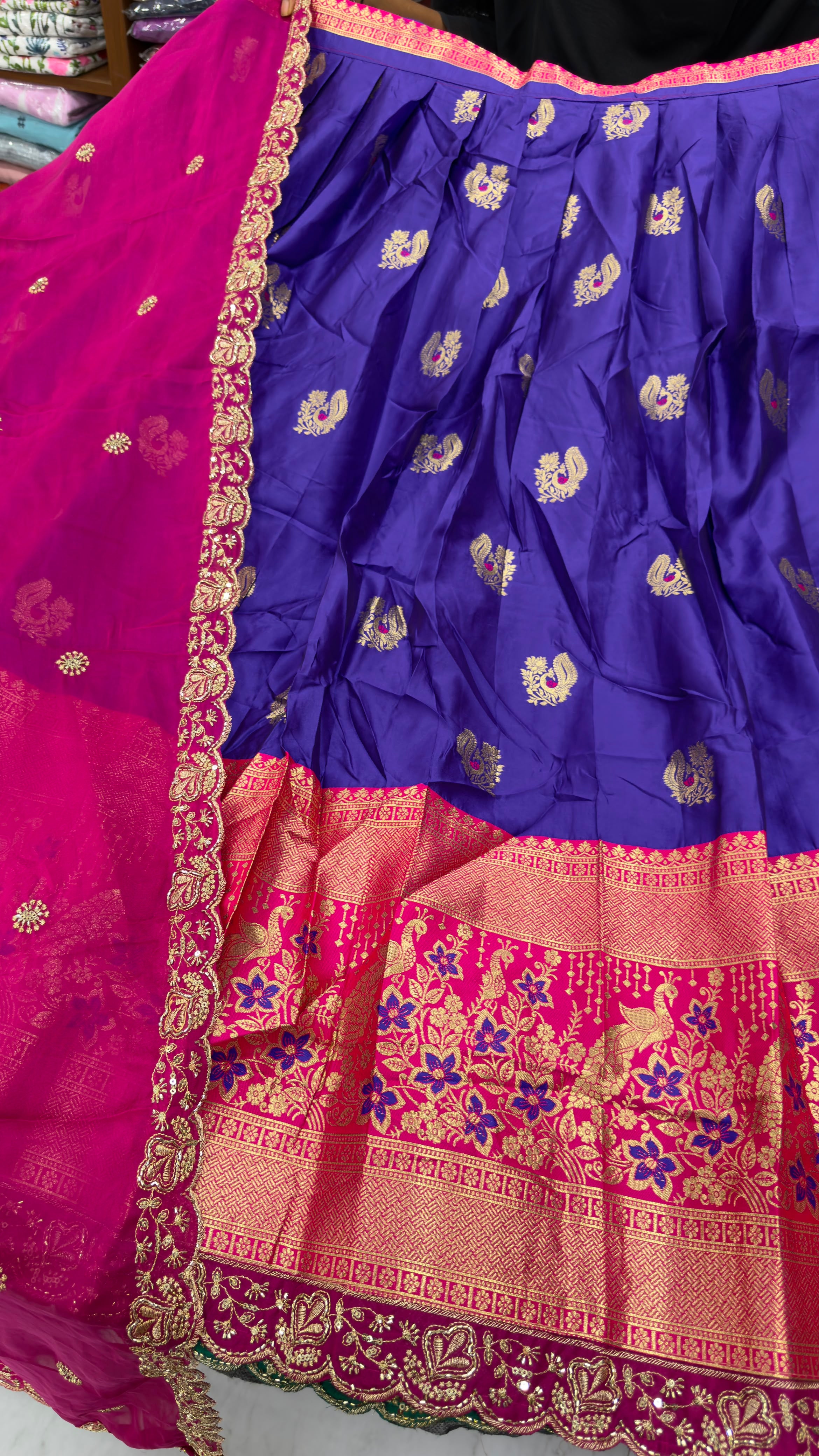 Soft pattu lehengas