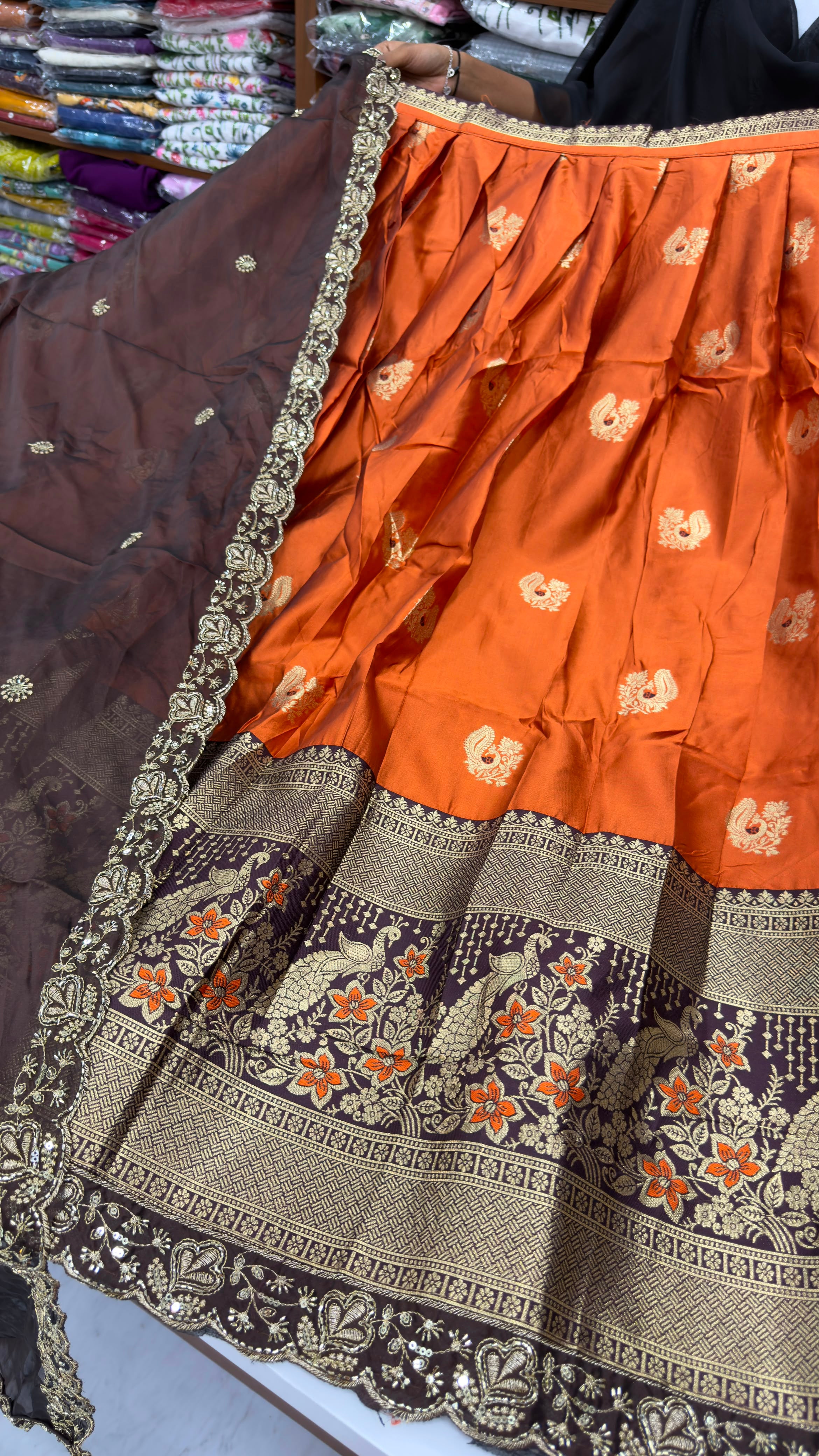 Soft pattu lehengas