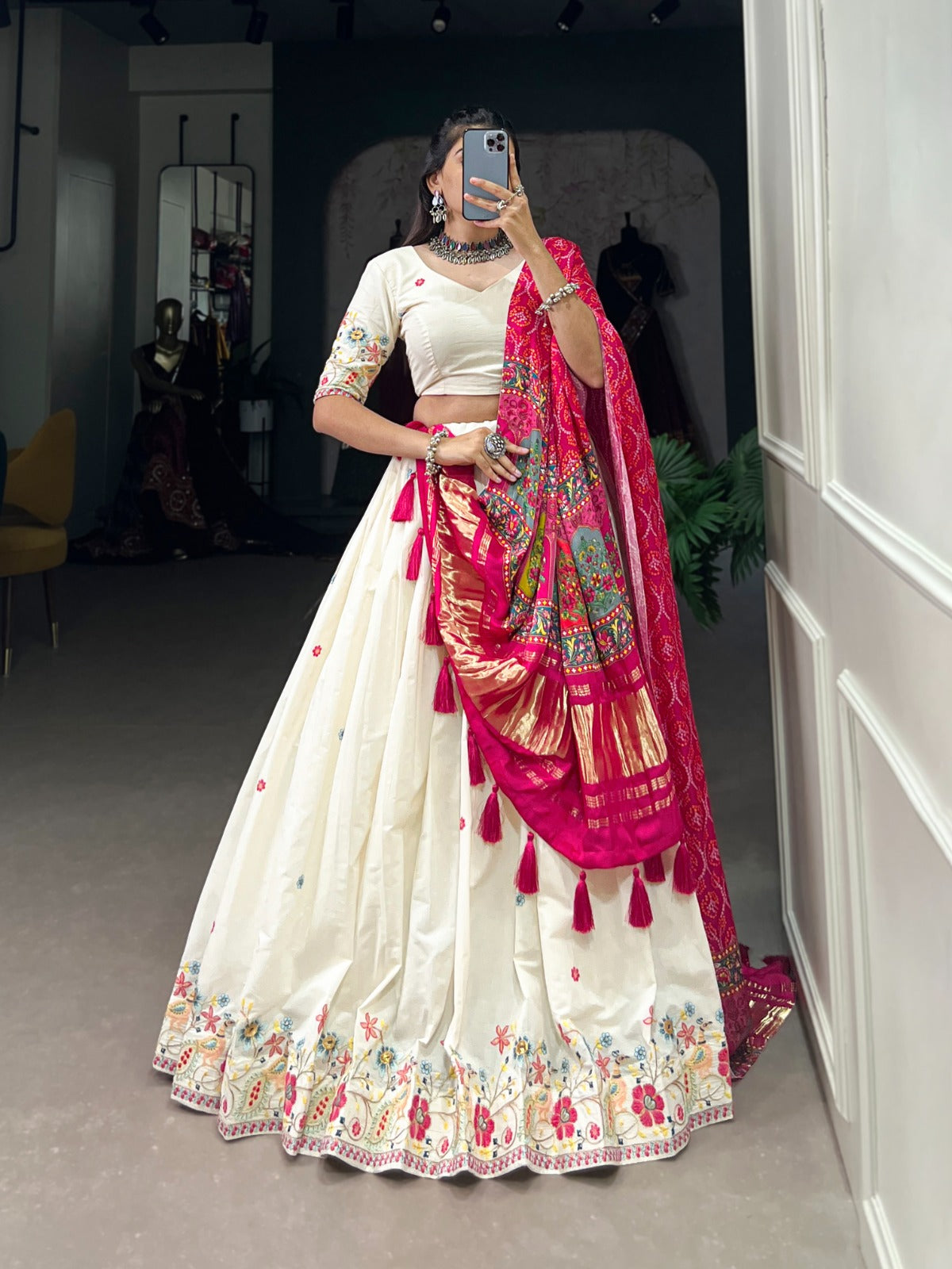 Khadi cotton Lehengas