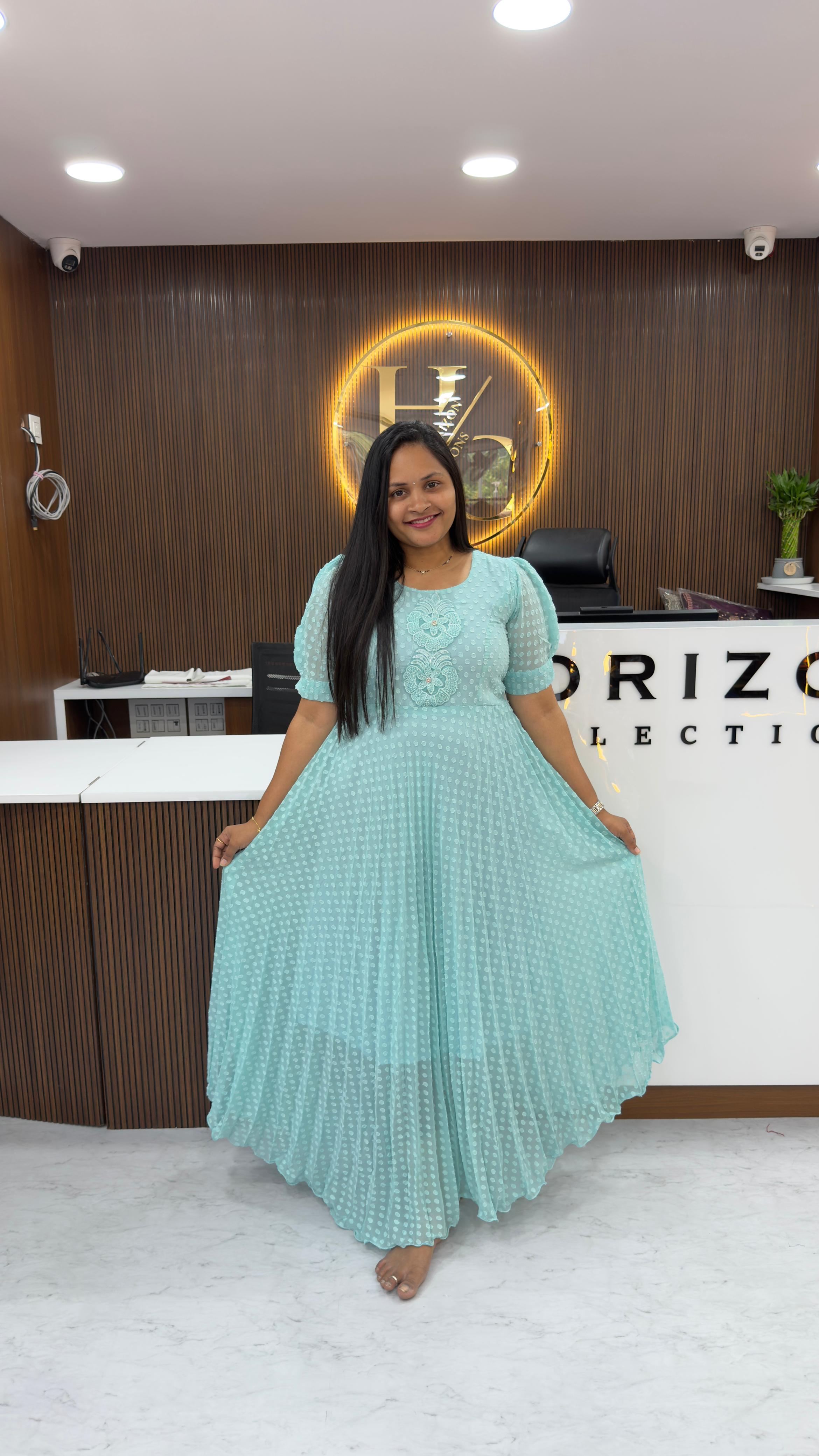 Blue Georgette Frock