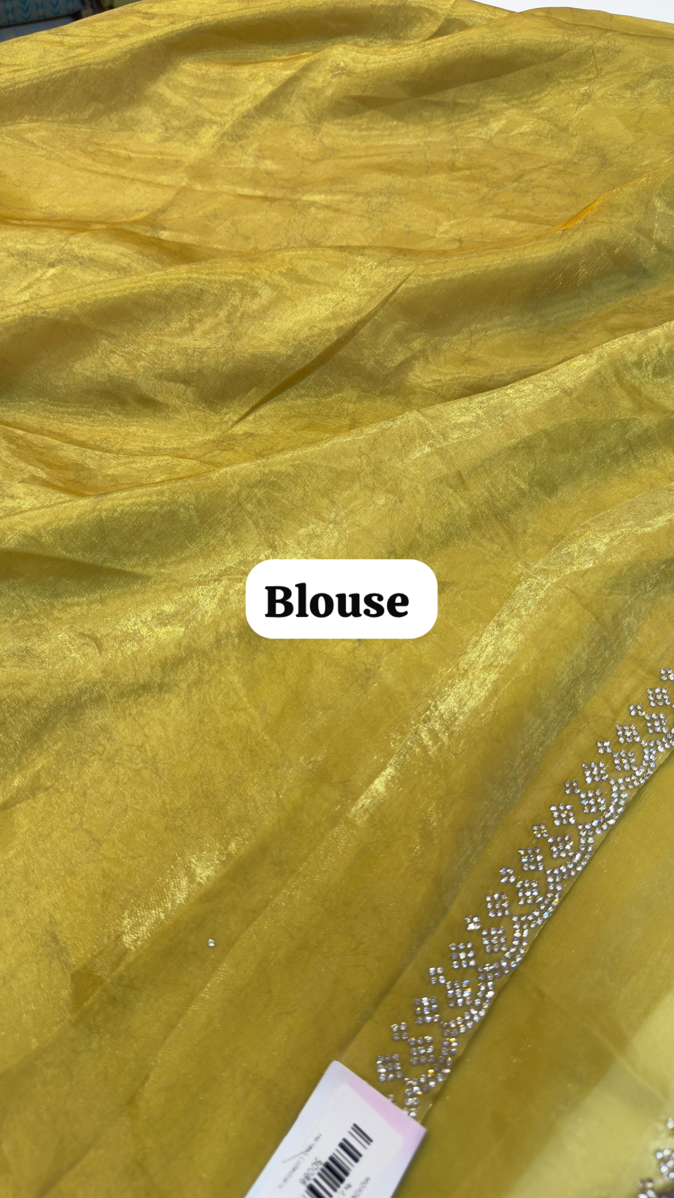 Dual Shade Glass Tissue Saree