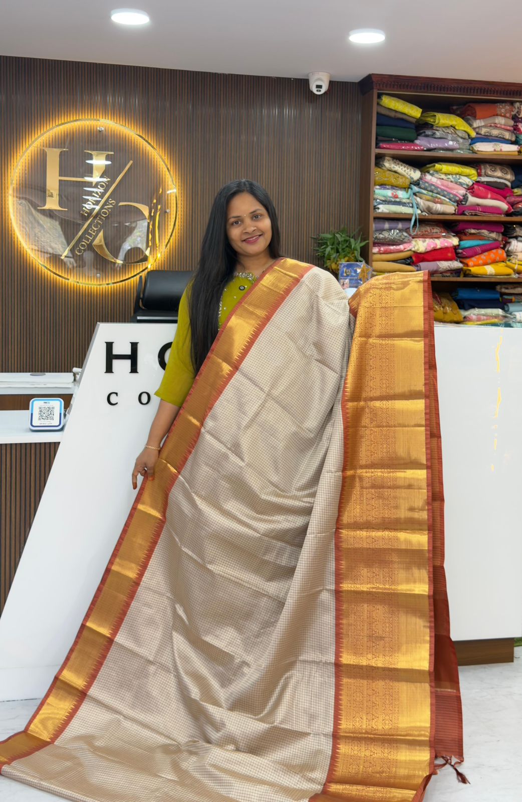 Cream Vintage Saree