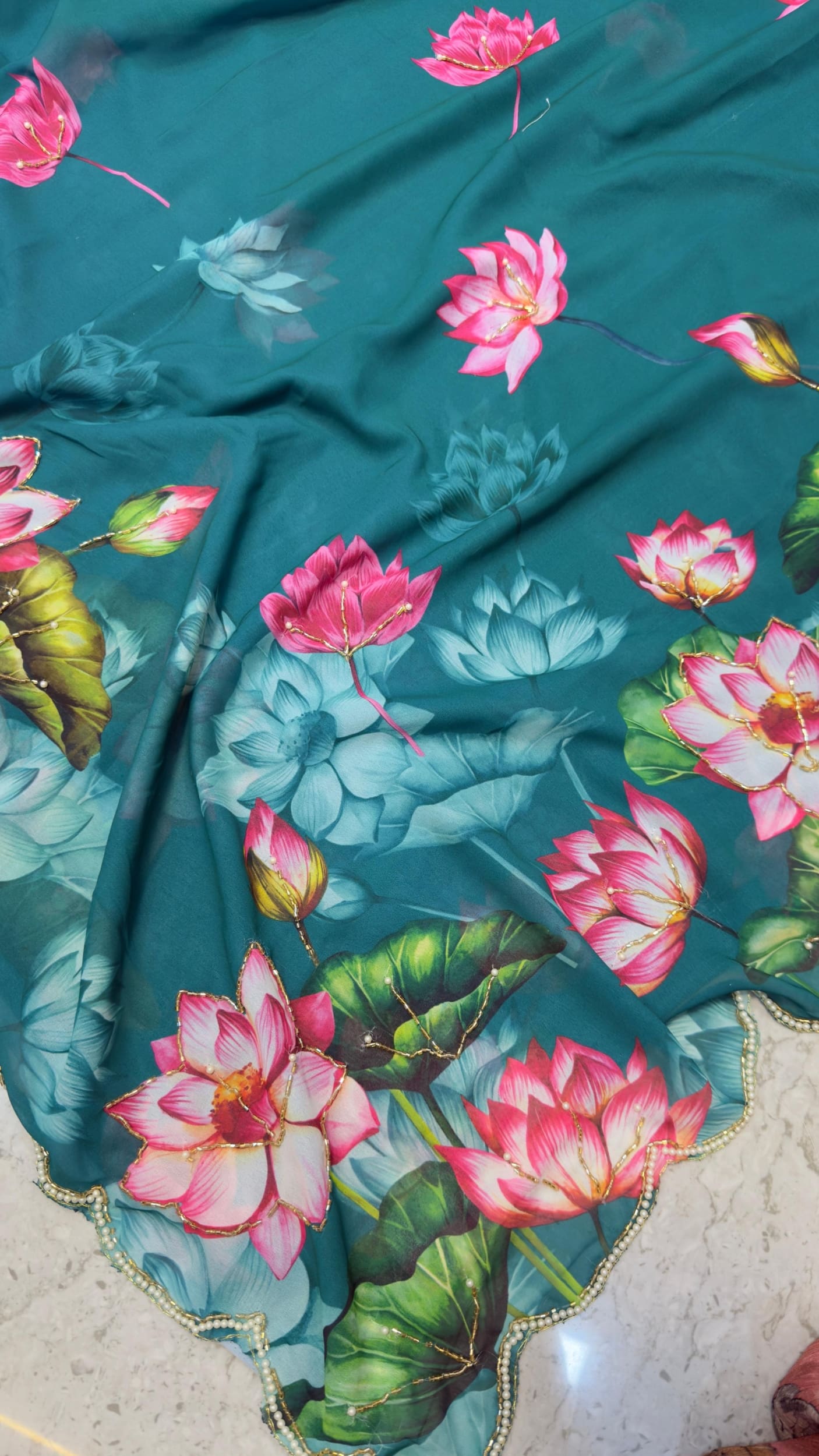 Pichwai Design Tabby silk